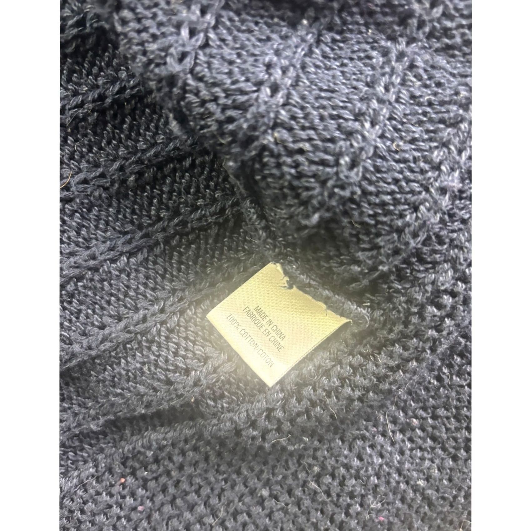 Theory Theory Eila Surface Cardigan Womens Medium Navy Blue Cotton Knit Ribbed Shawl Sweater Size M / US 6-8 / IT 42-44 - 5 Thumbnail