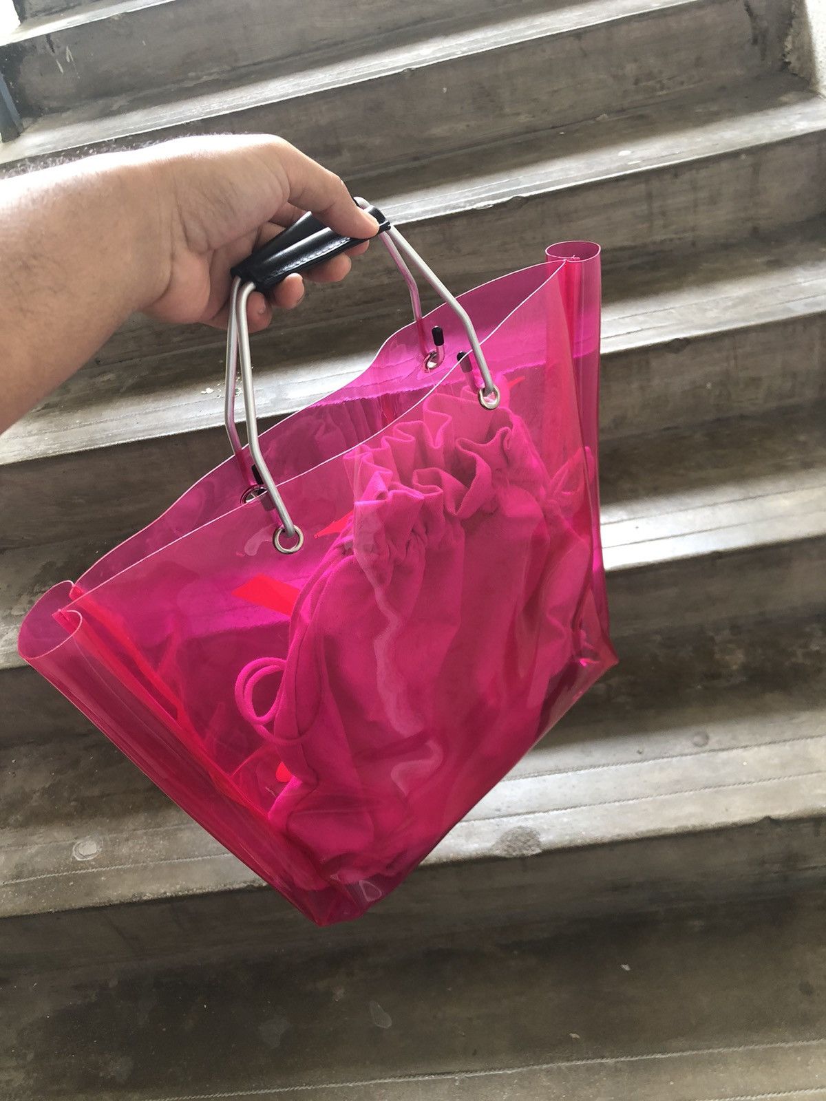 Yohji Yamamoto Rare❗️Ys by Yohji Yamamoto Big Logo Transparent PVC Tote Bag Size ONE SIZE - 10 Thumbnail