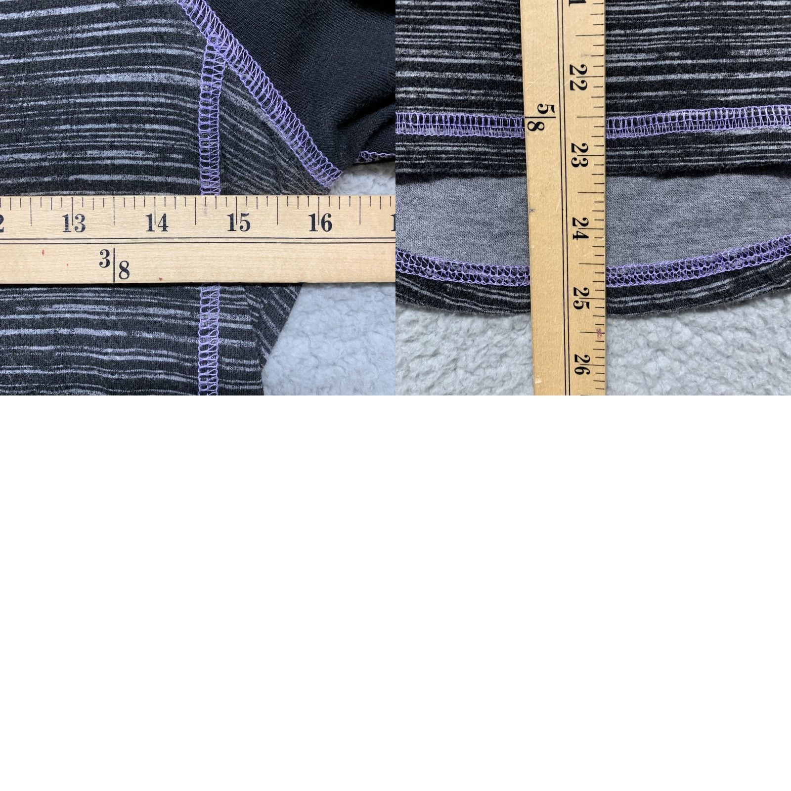 Tek Gear Tek Gear Dry Tek Athletic Top Womens XS Black Purple Heather Gray Long Sleeve Shirt Size XS / US 0-2 / IT 36-38 - 9 Thumbnail