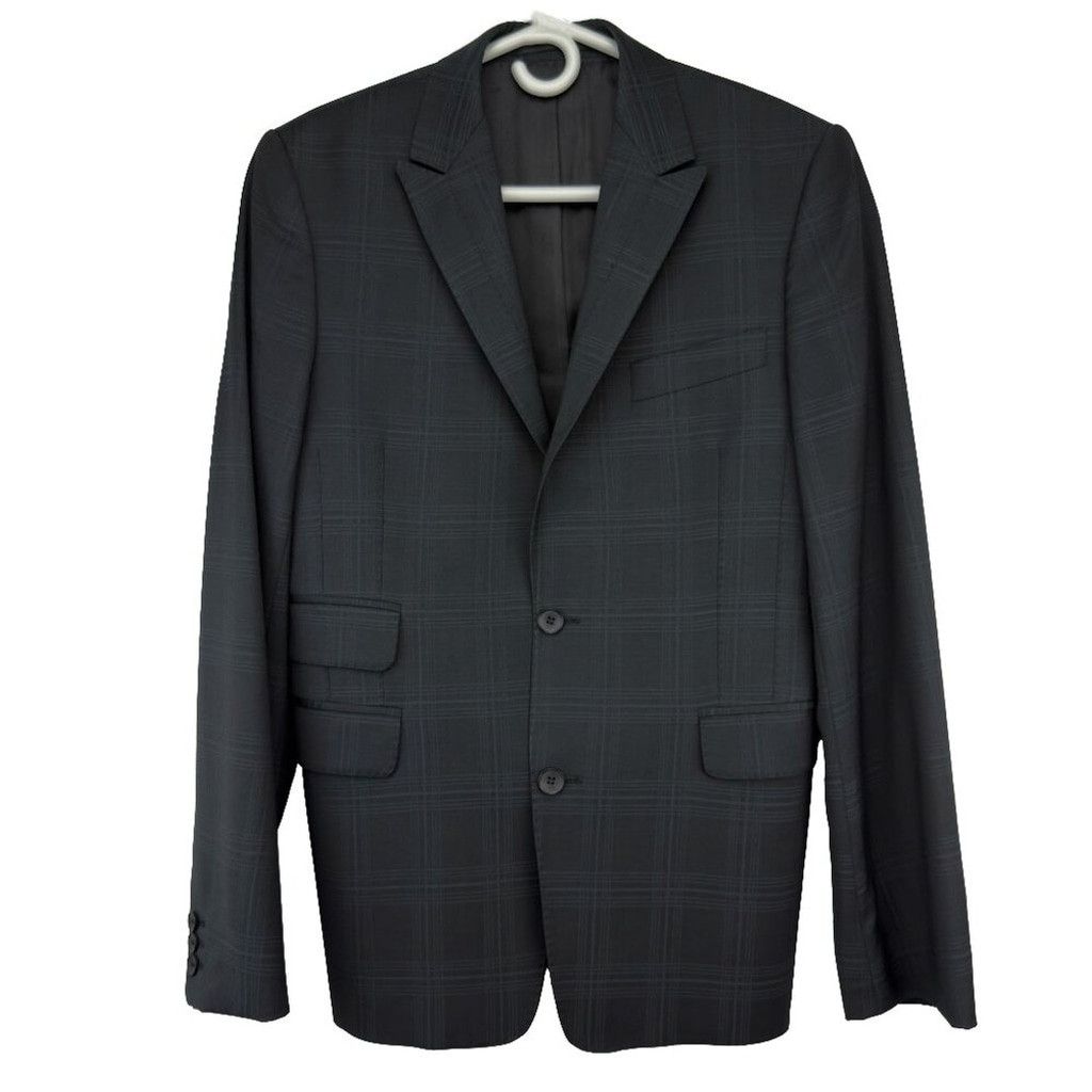 PHILIPPE DUBUC Plaid Dark Gray Blazer Pants Suit Size 38R