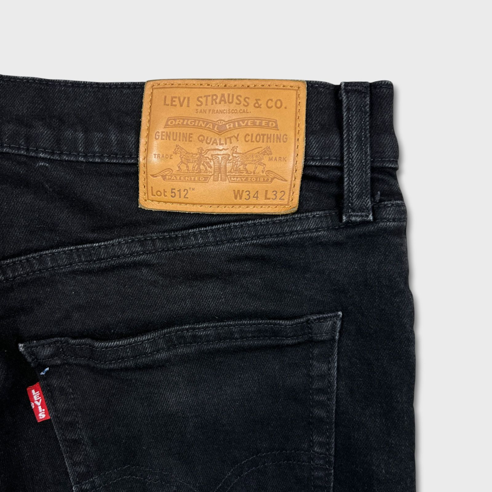 Levi's × Vintage Levi's 512 Jeans 34x30 Slim Taper Leg Mid Rise Stretch Denim Size US 34 / EU 50 - 7 Thumbnail