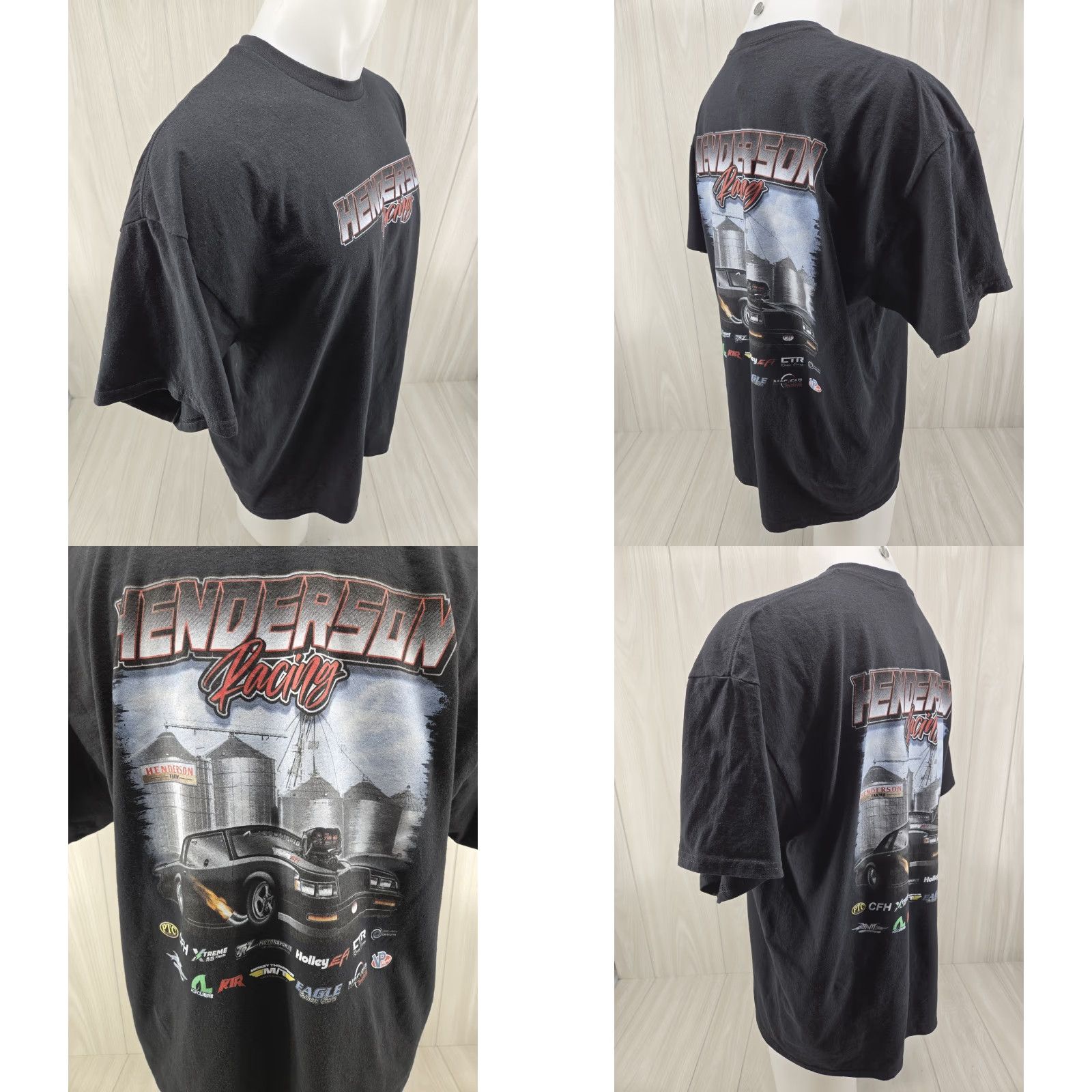 Gildan Chad Henderson Racing Adult Short Sleeve T Shirt 2XL Black Mens Size US XXL / EU 58 / 5 - 8 Thumbnail