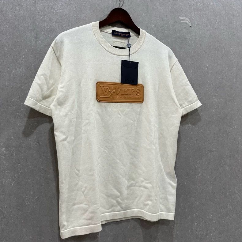 Louis Vuitton Louis Vuitton White leather logo knit short sleeves 2505-Ne Size US M / EU 48-50 / 2 - 3 Thumbnail