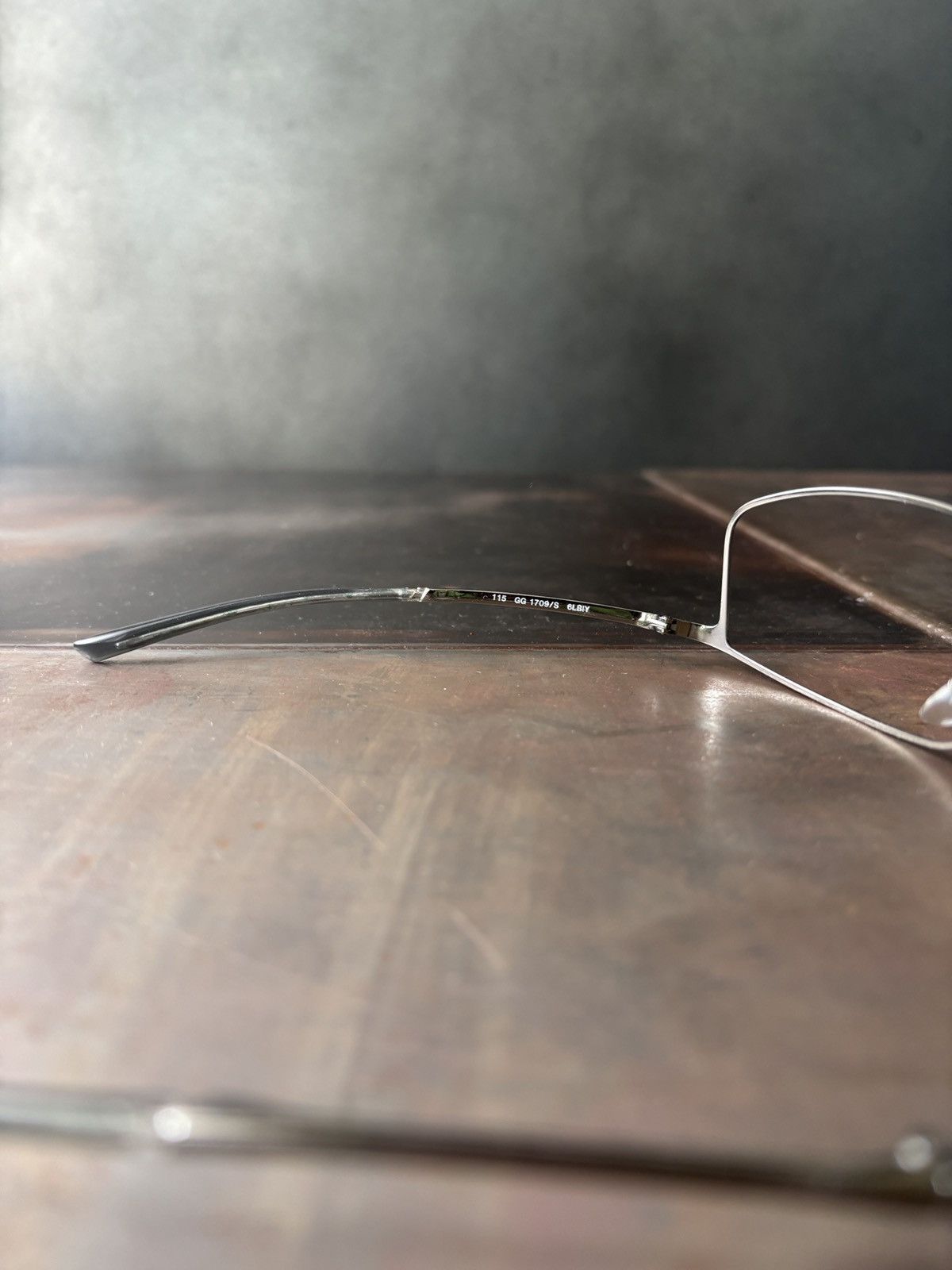 Gucci Vintage Gucci Frames 2000s Metal Shield GG 1709/S Tom Ford Size ONE SIZE - 12 Thumbnail