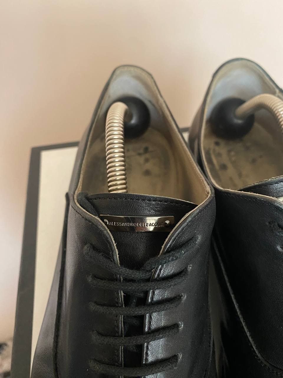 Alessandro Dell'acqua Alessandro Dell'Acqua Leather shoes black Size US 10 / EU 43 - 5 Thumbnail