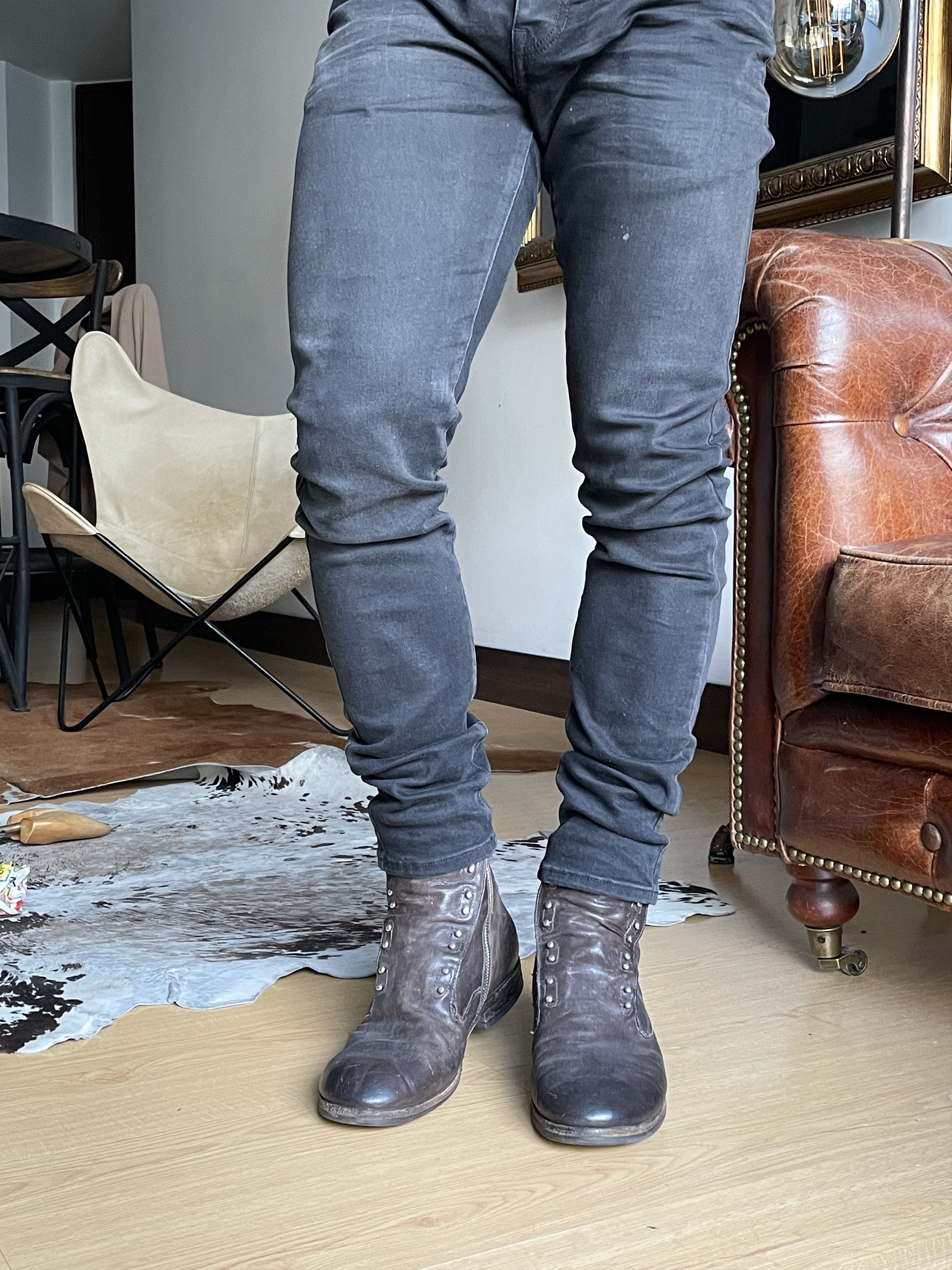 Allsaints AS 98 All Saints Brown Leather Boots Distressed Size US 10 / EU 43 - 4 Thumbnail