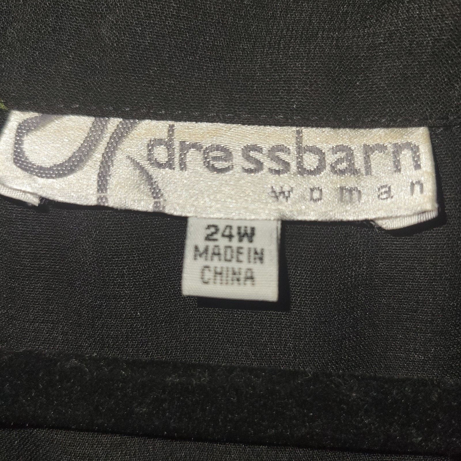& Other Stories Dressbarn Woman Black Floral Dress Green Jacket Set Size 24W Size 4XL / US 24-26 - 2 Thumbnail
