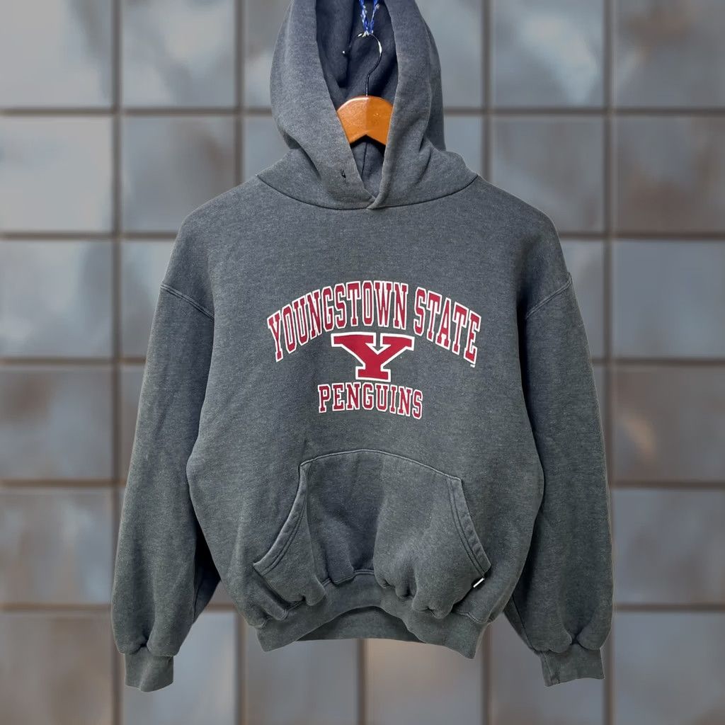 Russell Athletic VINTAGE Russell Athletic Hoodie Adult Medium Gray 90s Skull Hip Hop Mens Size US M / EU 48-50 / 2 - 1 Thumbnail