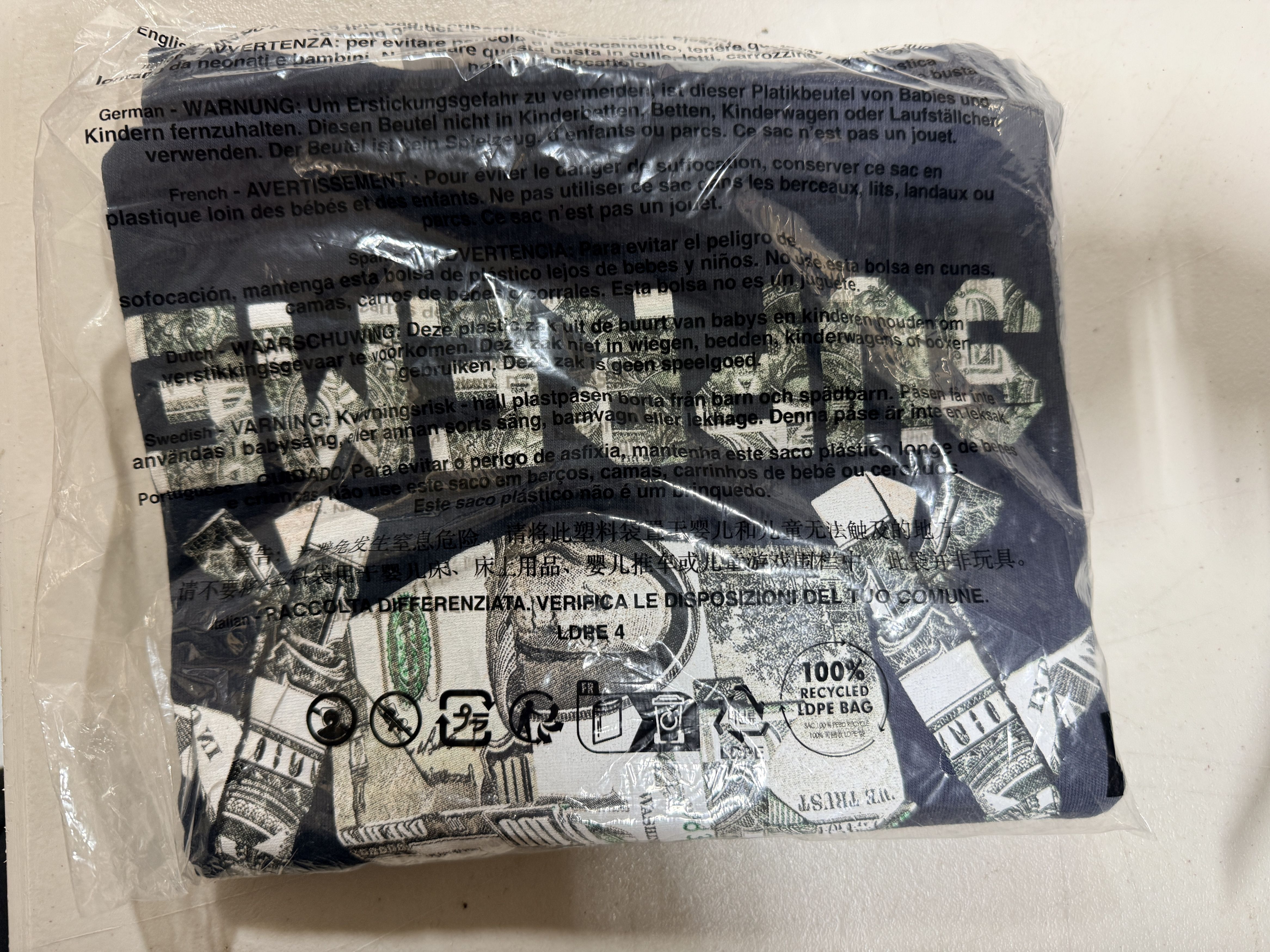 Supreme Supreme Origami Tee Navy Size L Size US L / EU 52-54 / 3 - 2 Thumbnail
