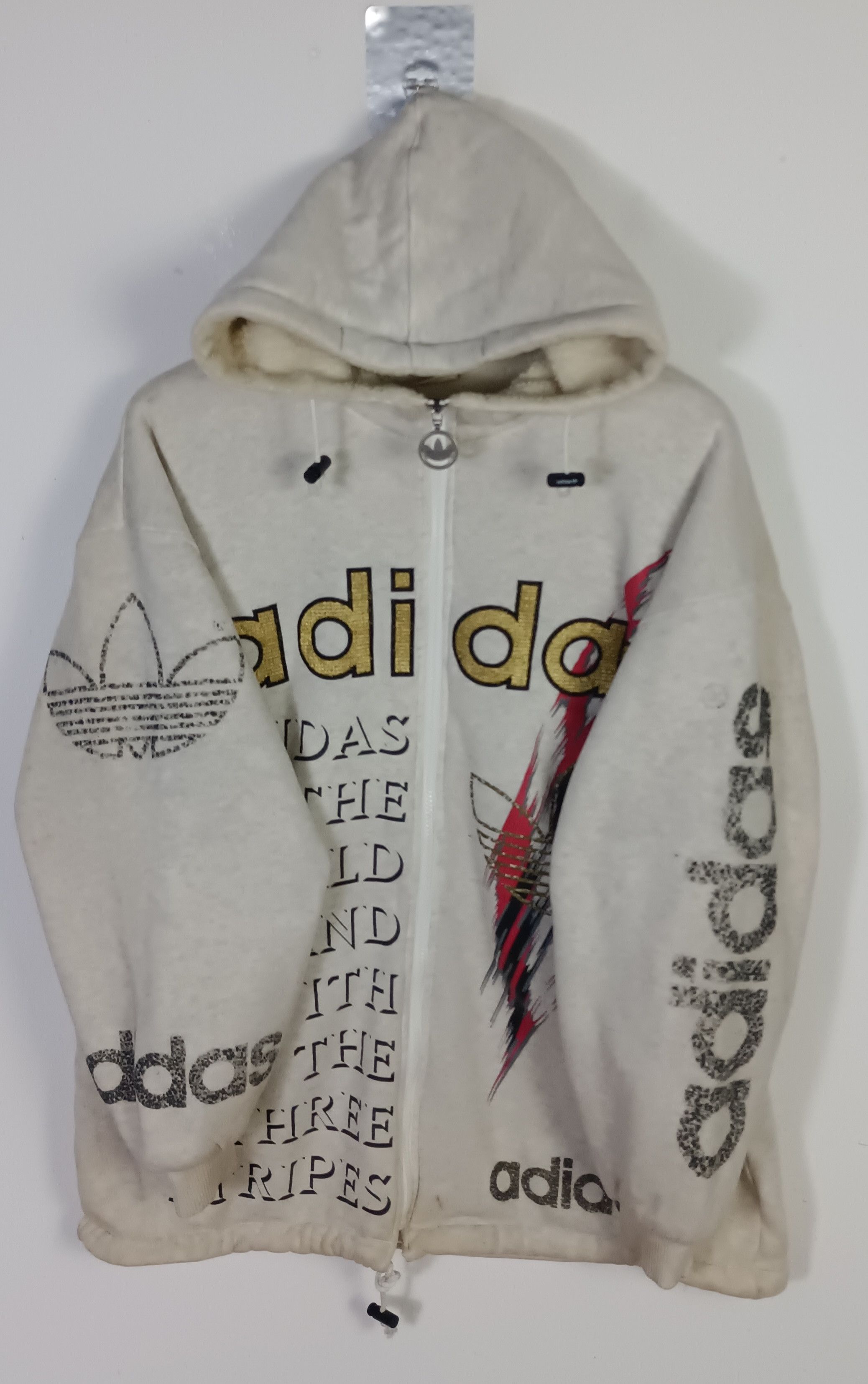 Adidas Vintage 90s🔥 Adidas RUN DMC 3 Stripes Big Logo Size US XL / EU 56 / 4 - 3 Thumbnail
