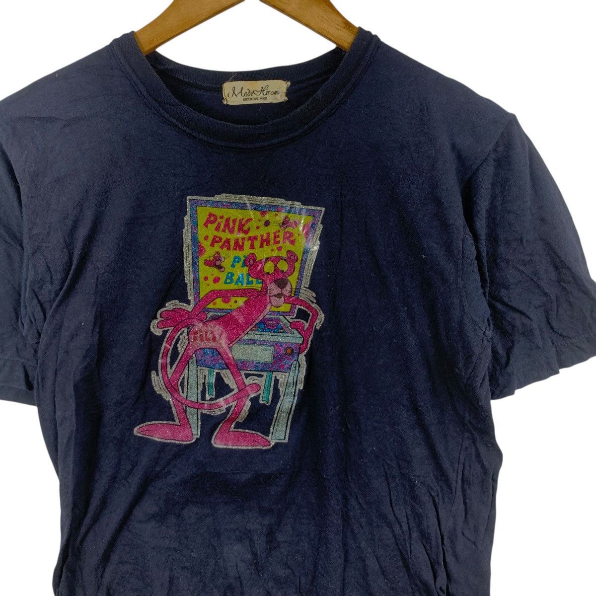 Vintage Vintage 80s PINK PANTHER CARTOON Iron On Logo Tee Shirt Top Size S / US 4 / IT 40 - 5 Thumbnail