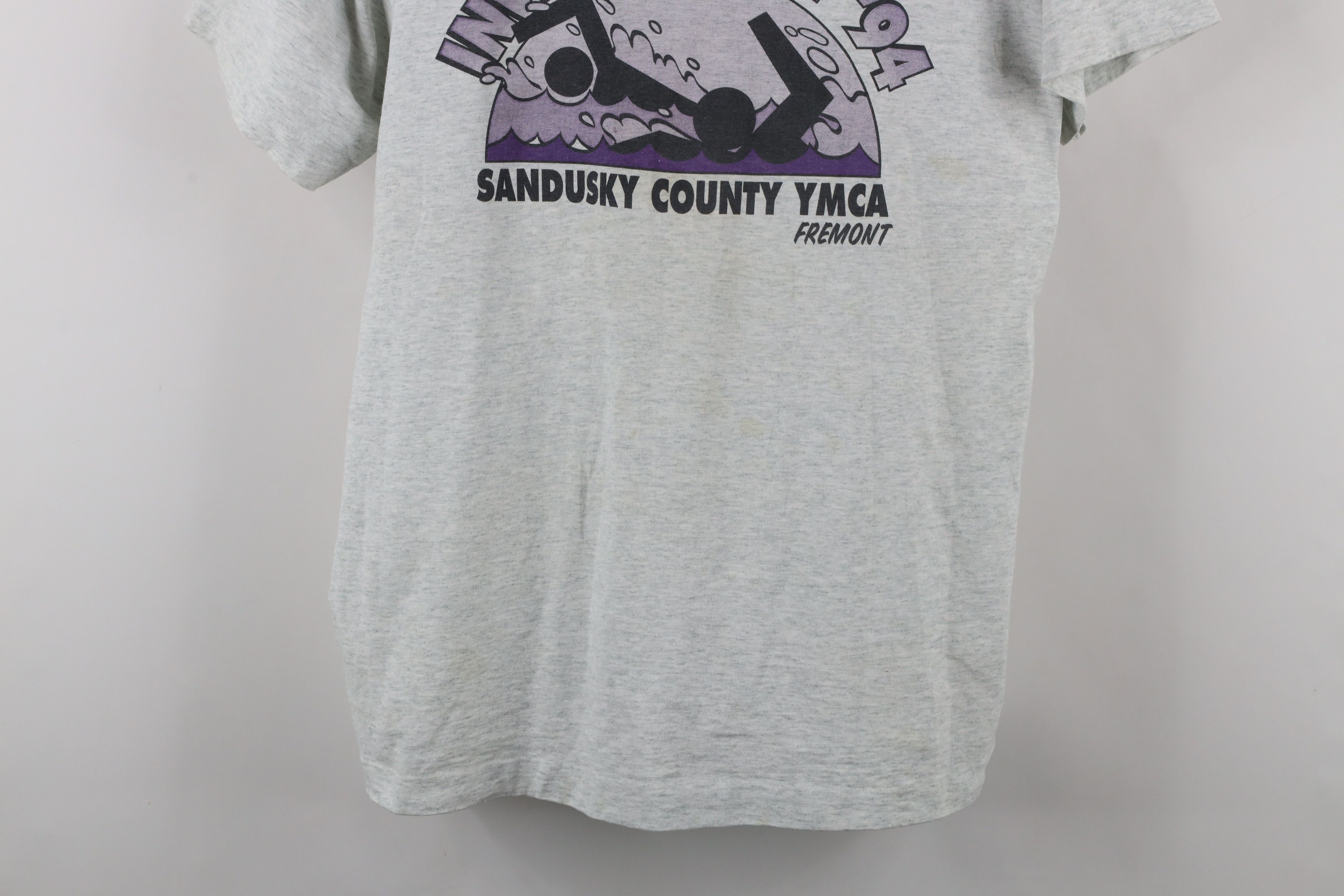 Vintage Vintage 90s YMCA Invitational Swimming Pool T-Shirt Gray USA Size US XL / EU 56 / 4 - 3 Thumbnail
