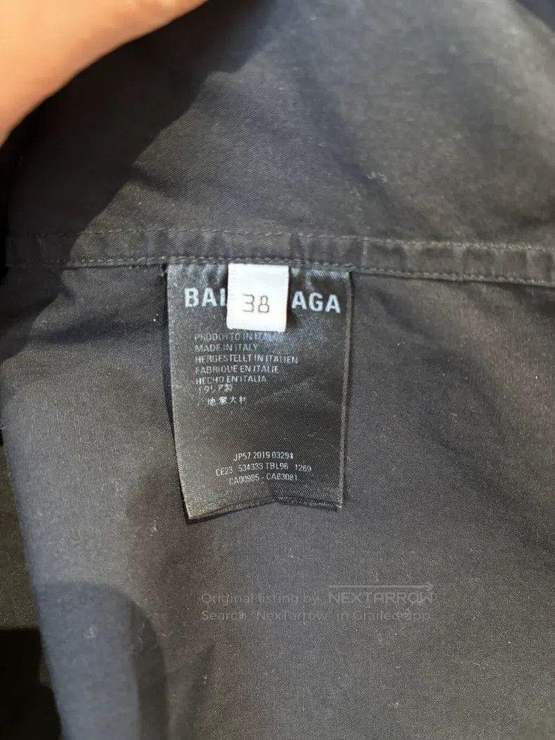 Balenciaga Balenciaga size 38 Black Full Print Logo Shirt Size S / US 4 / IT 40 - 5 Thumbnail