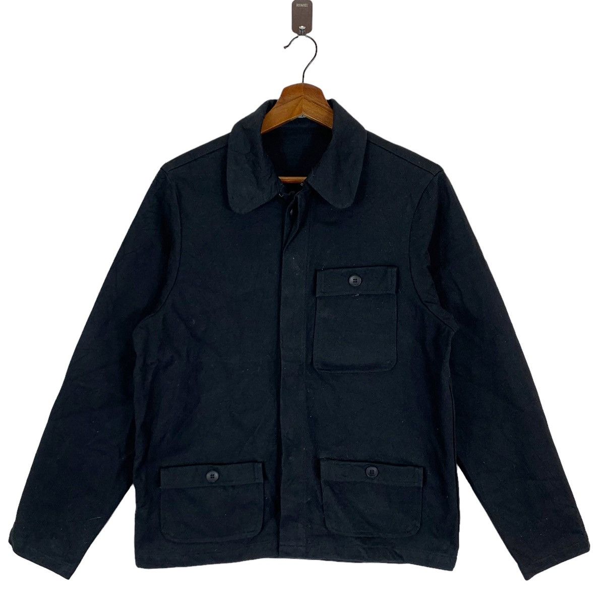 image of United Arrows x Vintage Japan Designer United Arrow Blue Label Button Shirt in Black, Women's (Size