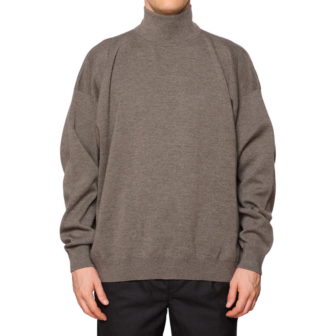 Fear of God FEAR OF GOD Gray Virgin Wool Knit Turtleneck Sweater Size US L / EU 52-54 / 3 - 1 Thumbnail