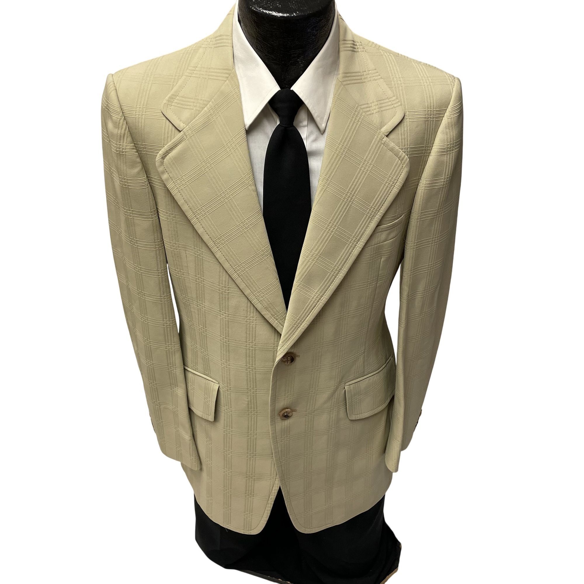 Other Vtg Linden Clothes Khaki Sport Coat TEXTURED Jacket Size 38L - 1 Thumbnail
