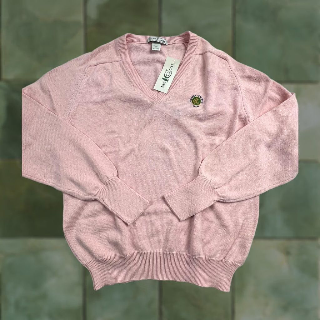 Vintage VINTAGE Izod Club Sweater Mens M Pink V-Neck Golf USA Shirt Size US M / EU 48-50 / 2 - 1 Thumbnail