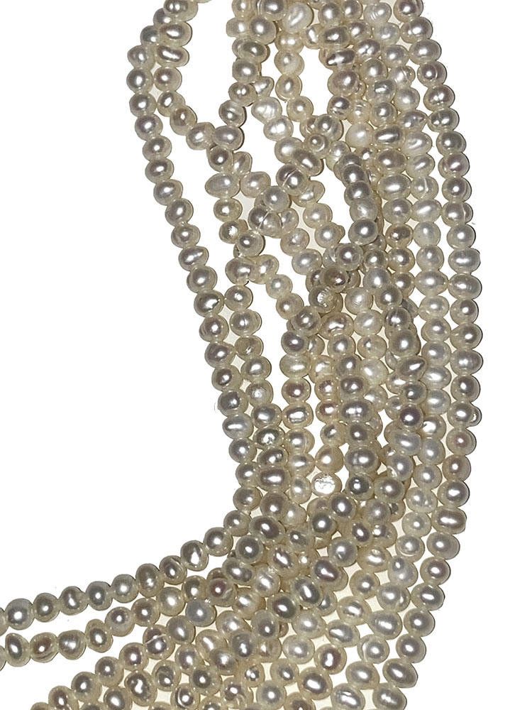 Designer Multi Strand Freshwater Pearl Torsade Necklace Size ONE SIZE - 5 Thumbnail