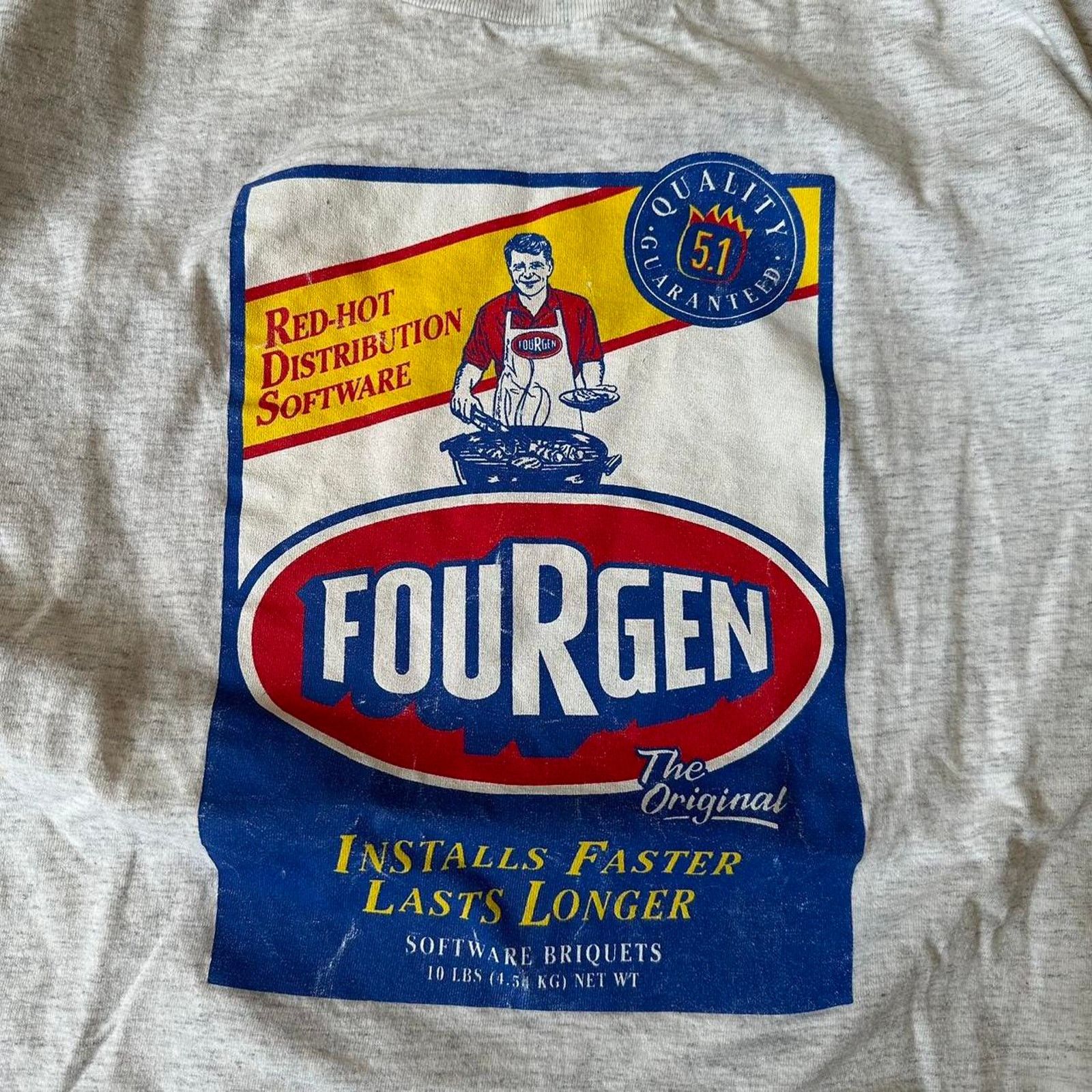 Vintage Rare Vintage 90s Epic Fourgen Grill Coal Graphic Manly Shirt Size US XL / EU 56 / 4 - 5 Thumbnail