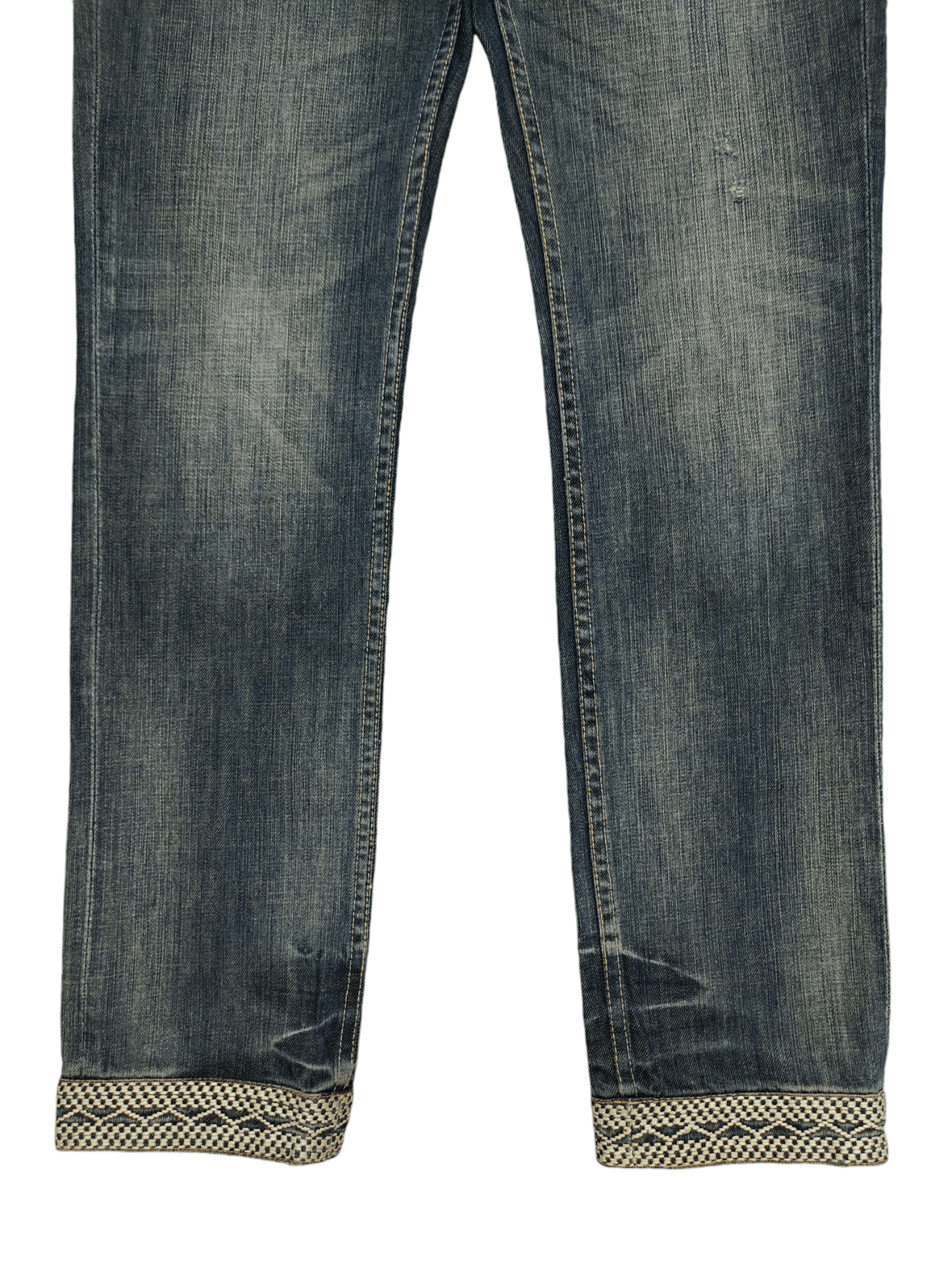Morgan Homme Vintage Morgan Homme Japan sashiko Embroider Distress Jeans Size US 30 / EU 46 - 5 Thumbnail