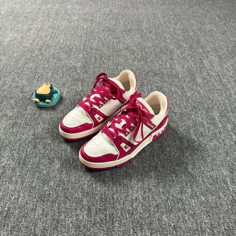 Louis Vuitton LV Trainer Pink Casual Sneakers - dmc Size US 7 / EU 40 - 1 Thumbnail