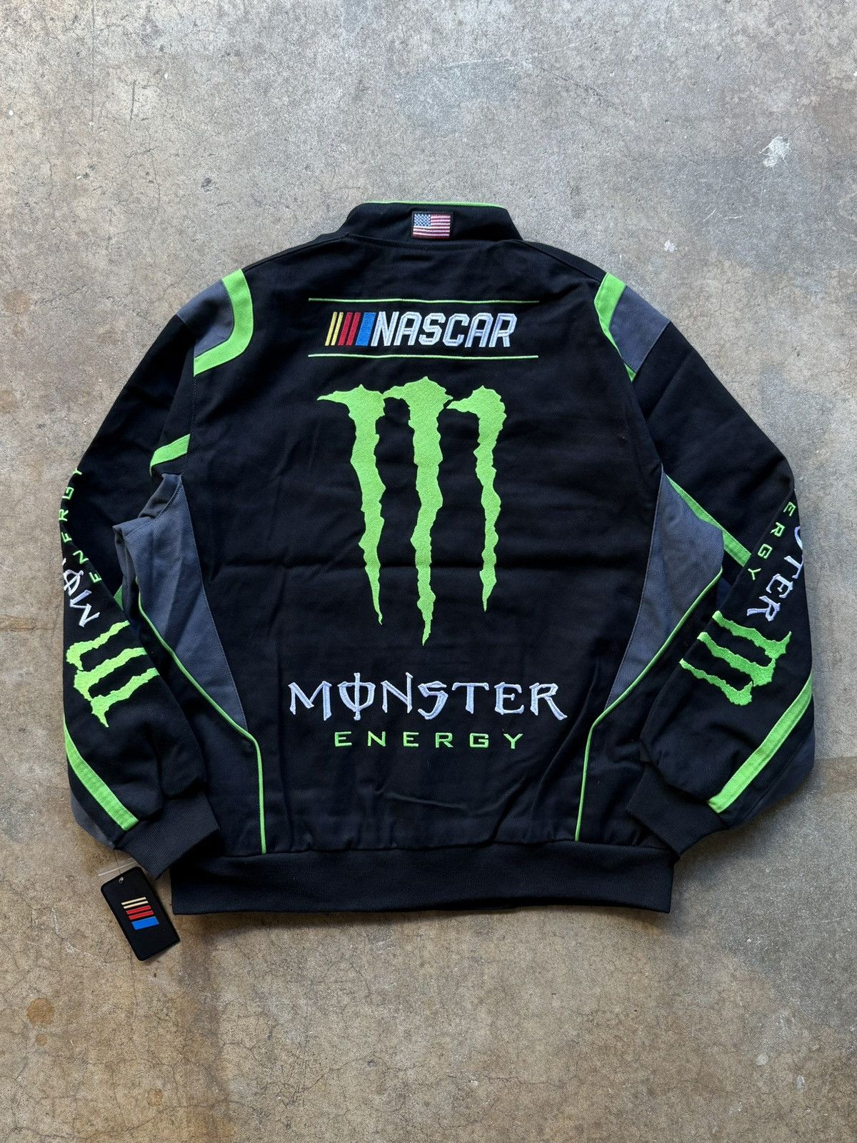 Nascar Jacket Jeff Hamilton 3XL Denim Satin Lined RARE Hot