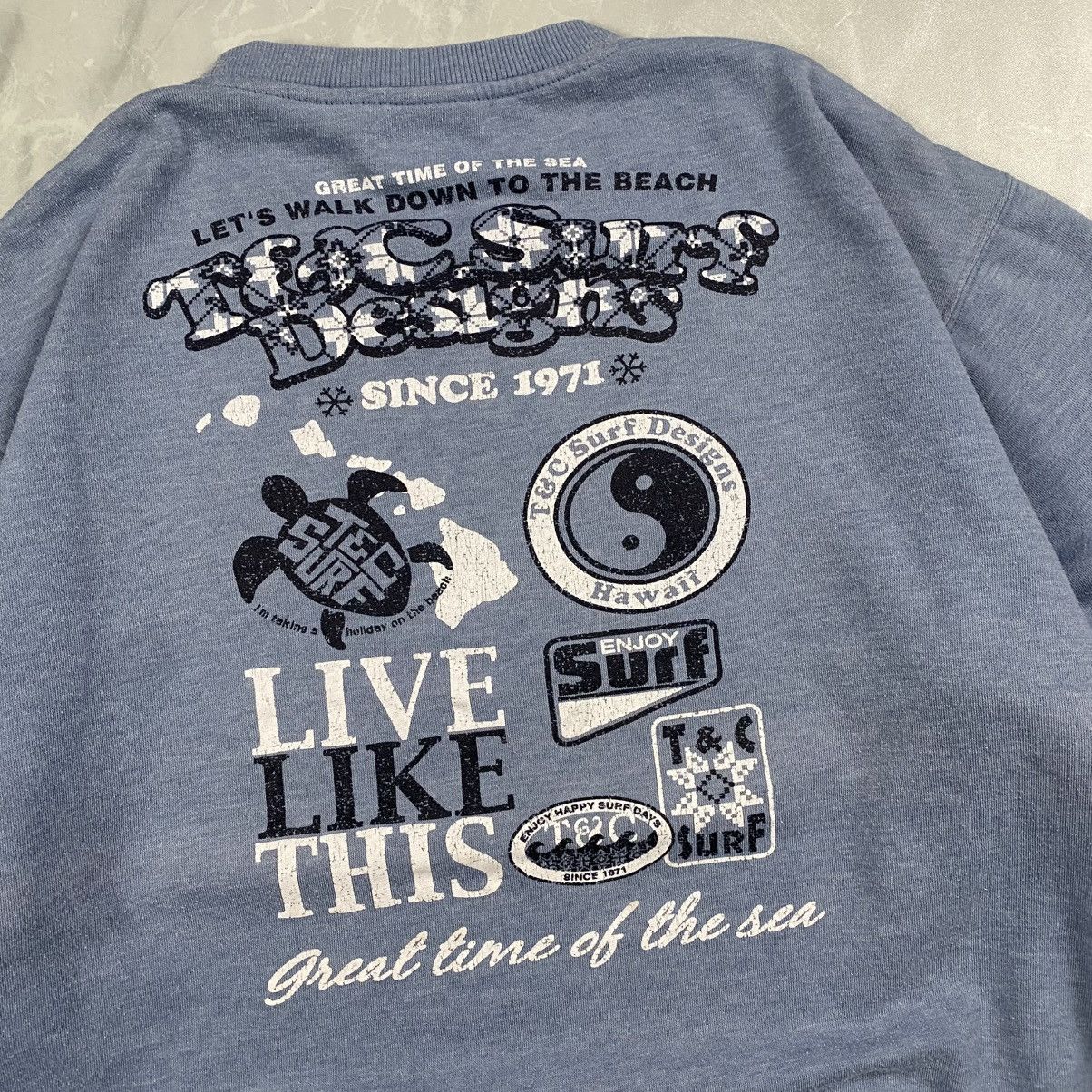 Japanese Brand Vintage y2k T&C Hawaii Surf Tattoo Wording Crewneck Size US XL / EU 56 / 4 - 2 Thumbnail