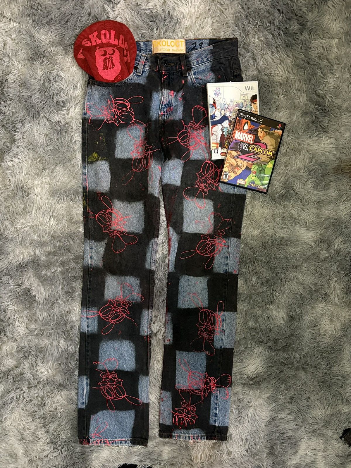 Skoloct 1/1 Skoloct painted denim Size US 29 - 1 Thumbnail