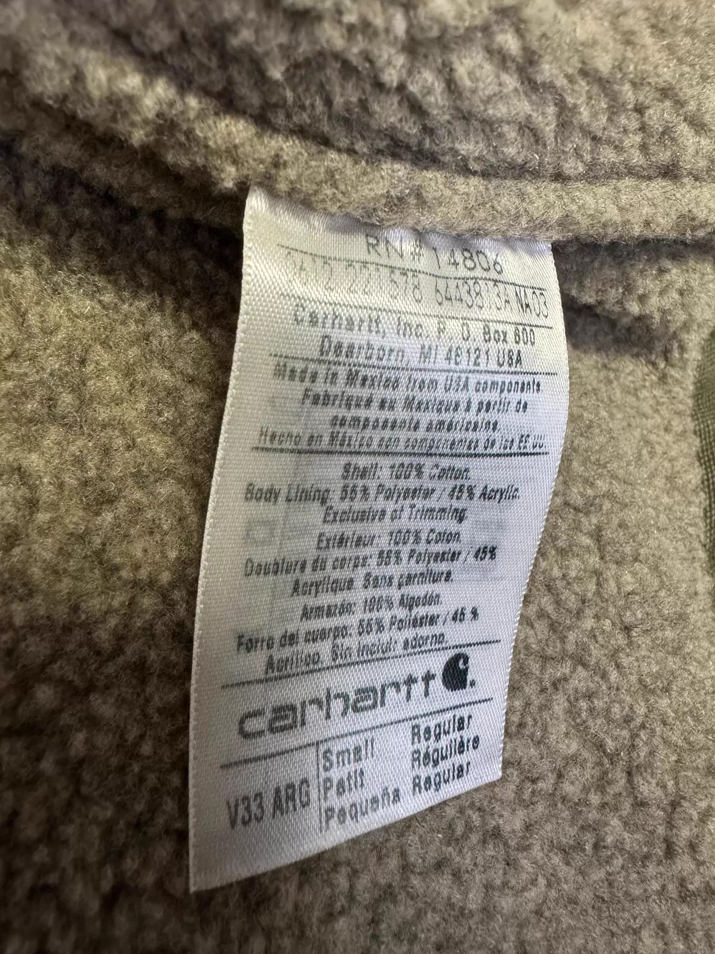 Carhartt Vintage Carhartt Mainline V33 Washed Army Green S Vest Size US S / EU 44-46 / 1 - 7 Thumbnail