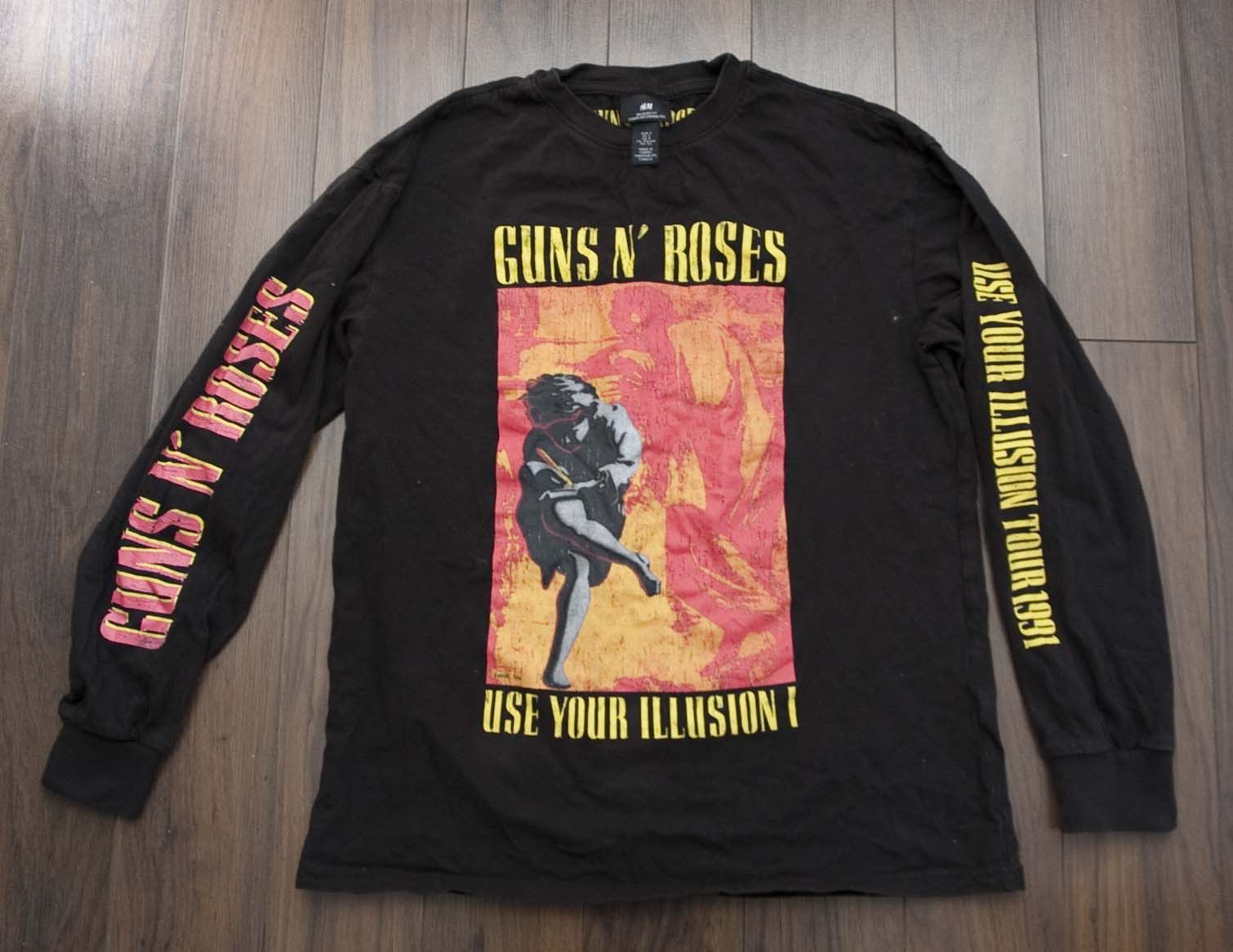Band Tees × H&M Guns N Roses Use Your Illusion T-Shirt Long Sleeve Size S Size US S / EU 44-46 / 1 - 1 Thumbnail