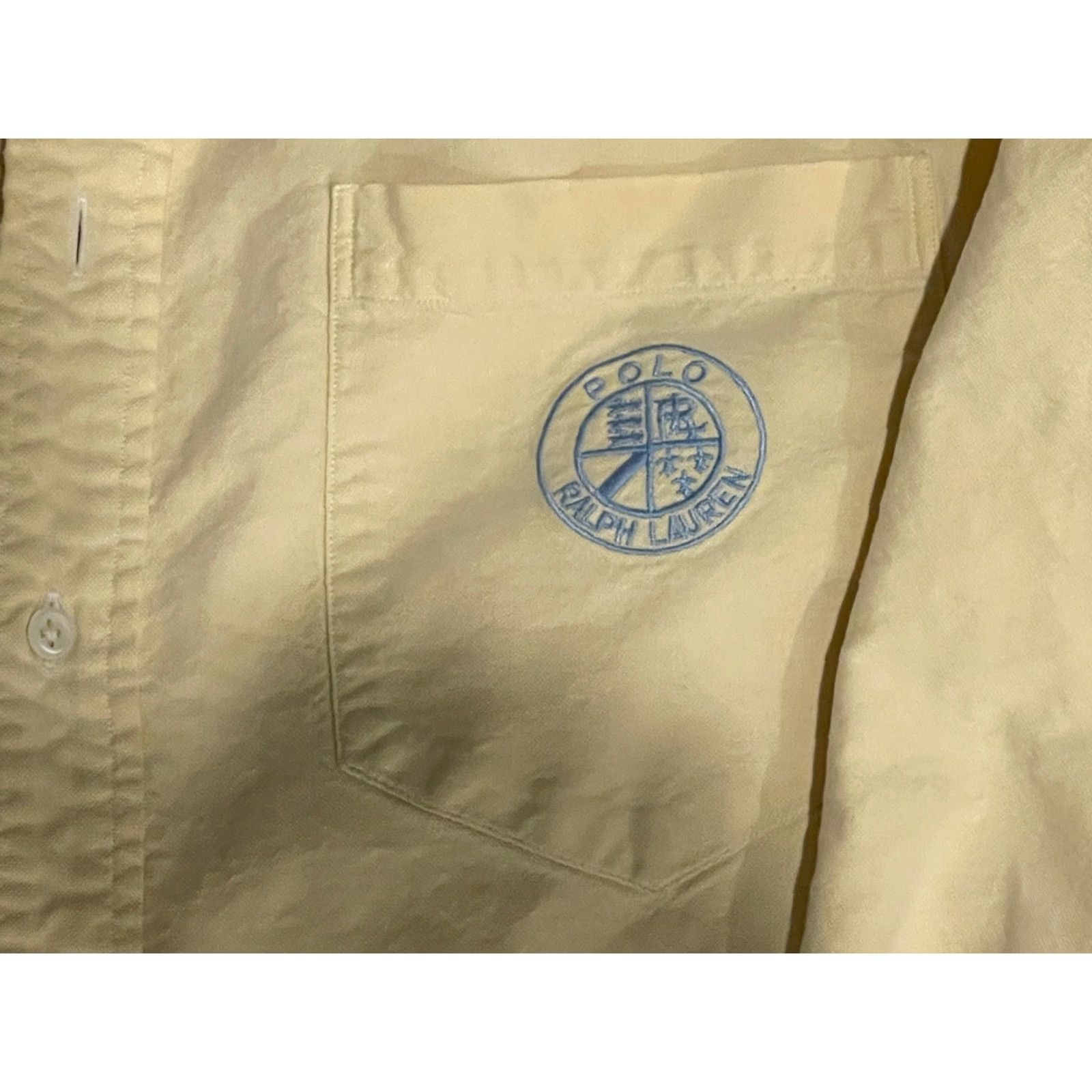 Polo Ralph Lauren Polo Ralph Lauren Mens Shirt Half Button Up Yellow 100% Cotton M Regular Long Sleeve Pocket Classic Designer Size US M / EU 48-50 / 2 - 3 Thumbnail