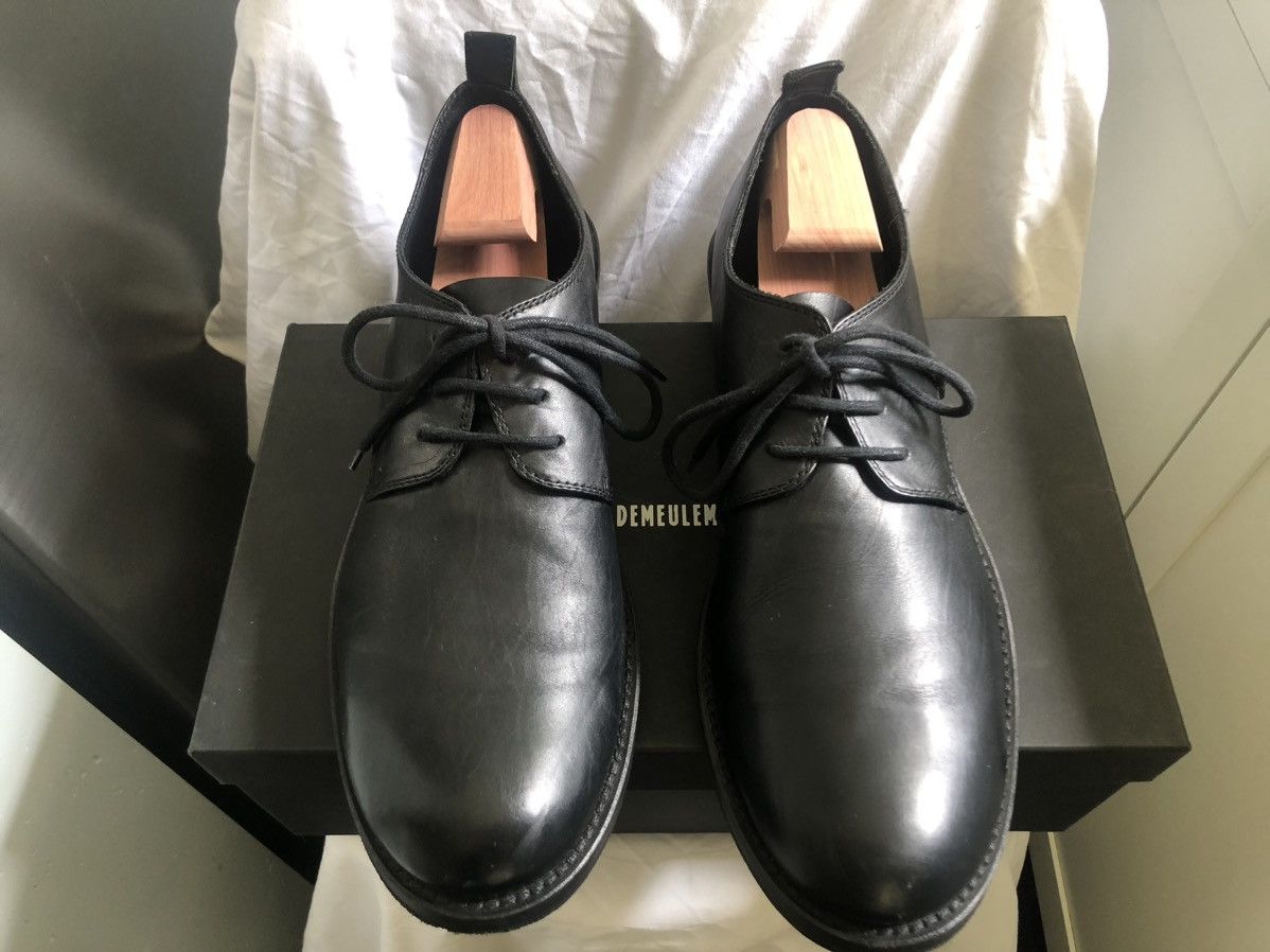 Ann Demeulemeester lace-up leather derby shoes - Black