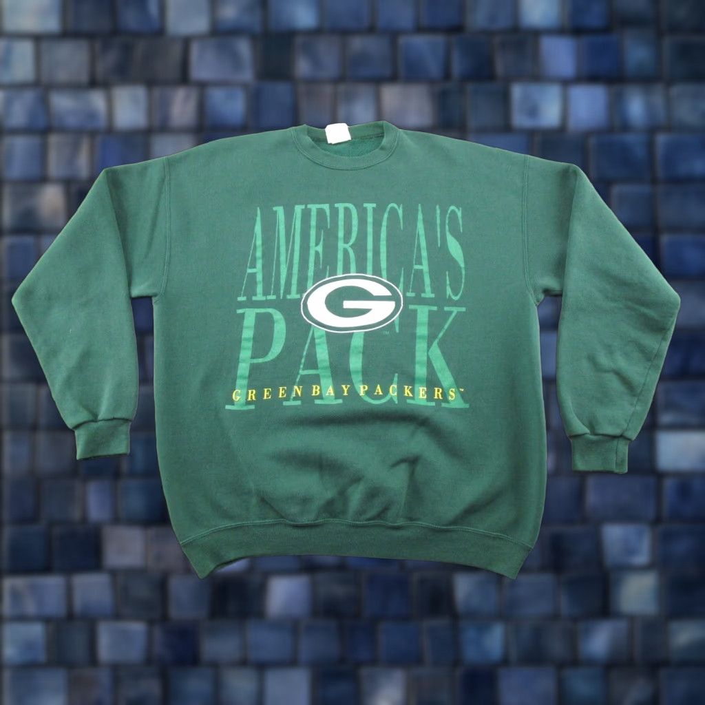 NFL VINTAGE 90s Green Bay Packers Sweatshirt Mens XL NFL Football Crew Neck Pullover Size US XL / EU 56 / 4 - 1 Thumbnail