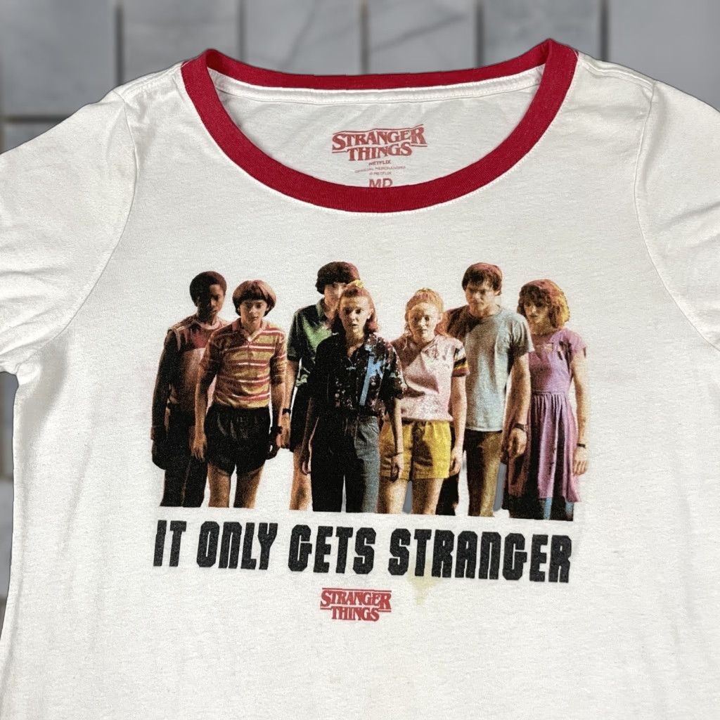 Vintage VINTAGE Stranger Things Shirt Womens M White TV Stranger M Womens Size M / US 6-8 / IT 42-44 - 1 Thumbnail