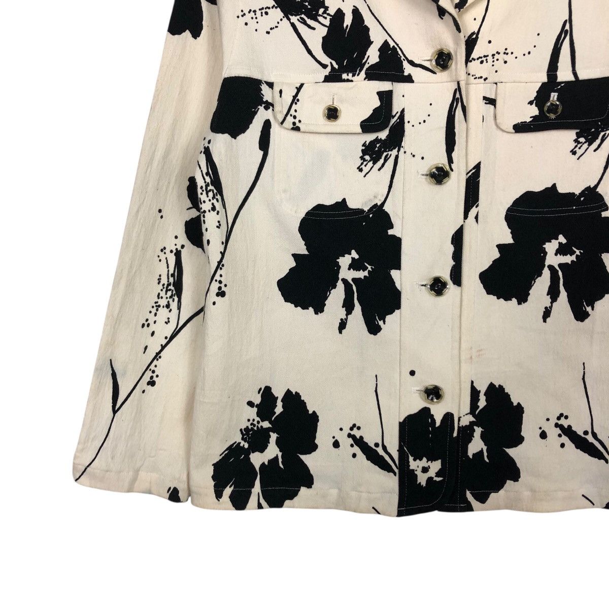 Japanese Brand 📌Vintage Cropped Chore Jacket Floral Ripption Issey Miyake Size M / US 6-8 / IT 42-44 - 5 Thumbnail
