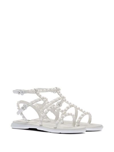 Miu Miu o1la1rc1a0724 Flat Sandals in White Size US 9 / IT 39 - 2 Thumbnail