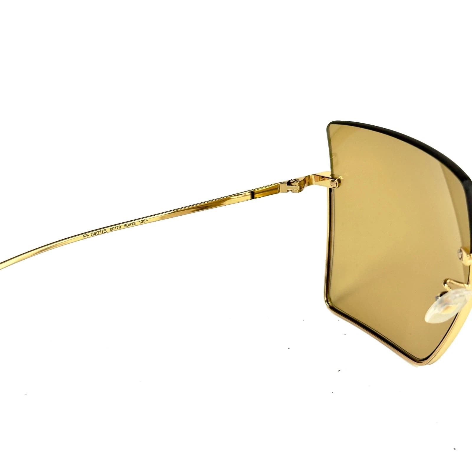 Fendi FENDI FF0401S PROMENEYE 0401 Yellow Retro Sunglasses Size ONE SIZE - 2 Thumbnail