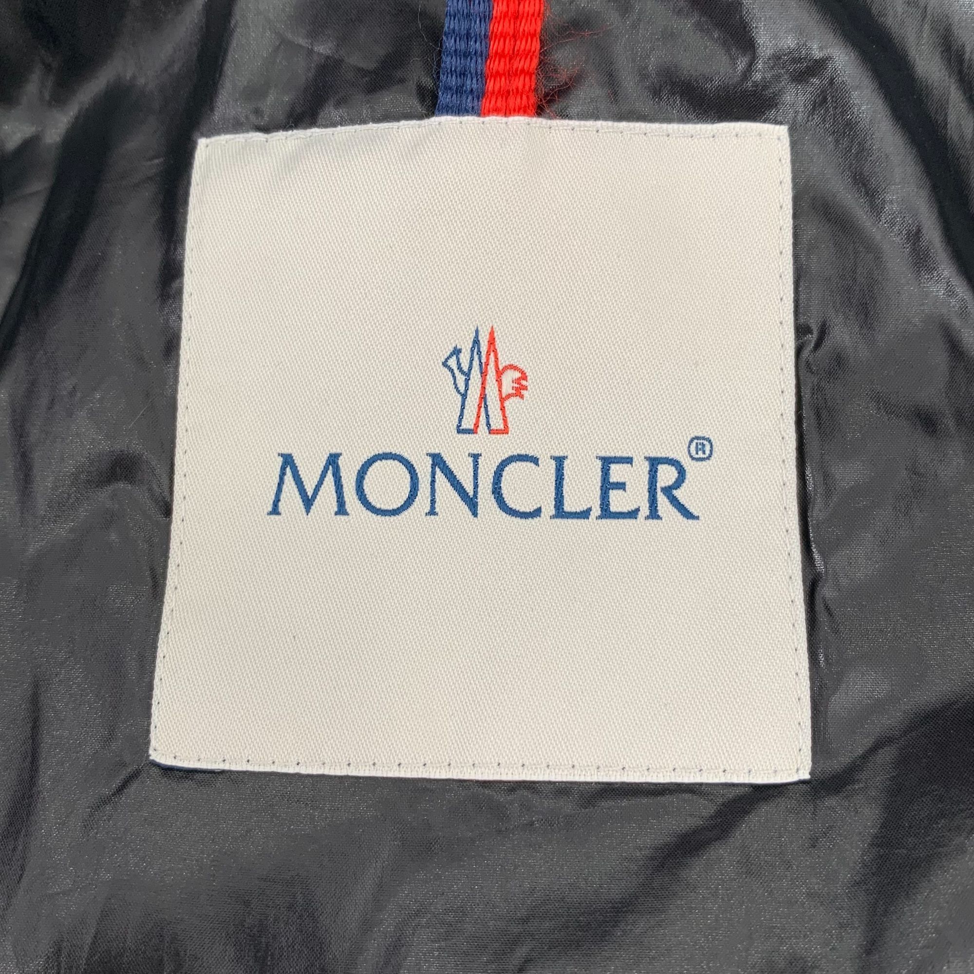 Moncler Moncler Womens Black Down Puffer Coat With Fur Trim Hood Lon Size XS / US 0-2 / IT 36-38 - 6 Thumbnail