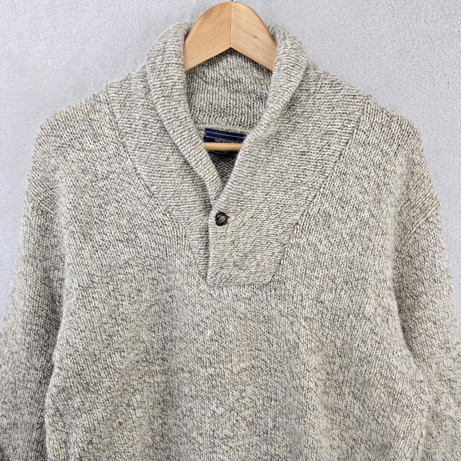Other Vintage Mervyn’s Men’s Wool Shawl Collar Sweater Medium Size US M / EU 48-50 / 2 - 3 Thumbnail