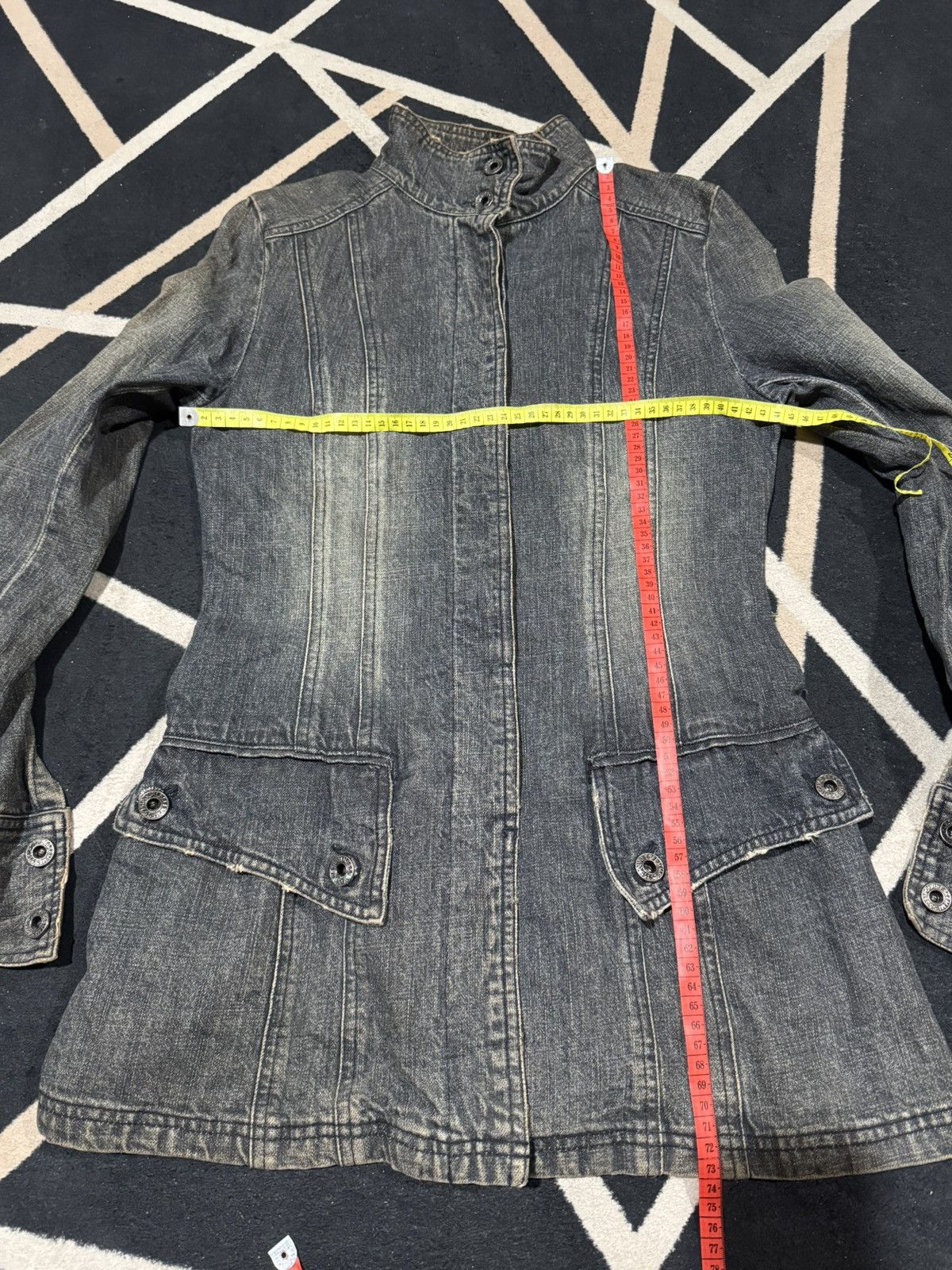 5351 POUR LES HOMMES Washed Jacket Denim Coated 5351 Pour Less Homme Size US S / EU 44-46 / 1 - 4 Thumbnail