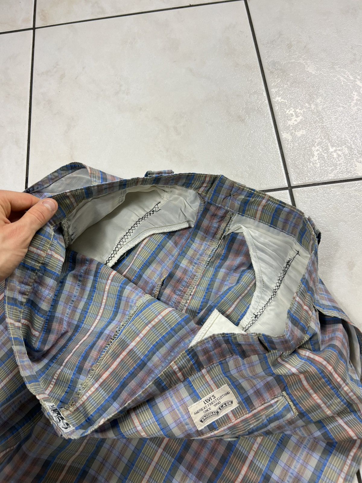Levi's Vintage Levi’s CIVVY Street classic check seersucker pants Size US 34 / EU 50 - 18 Thumbnail