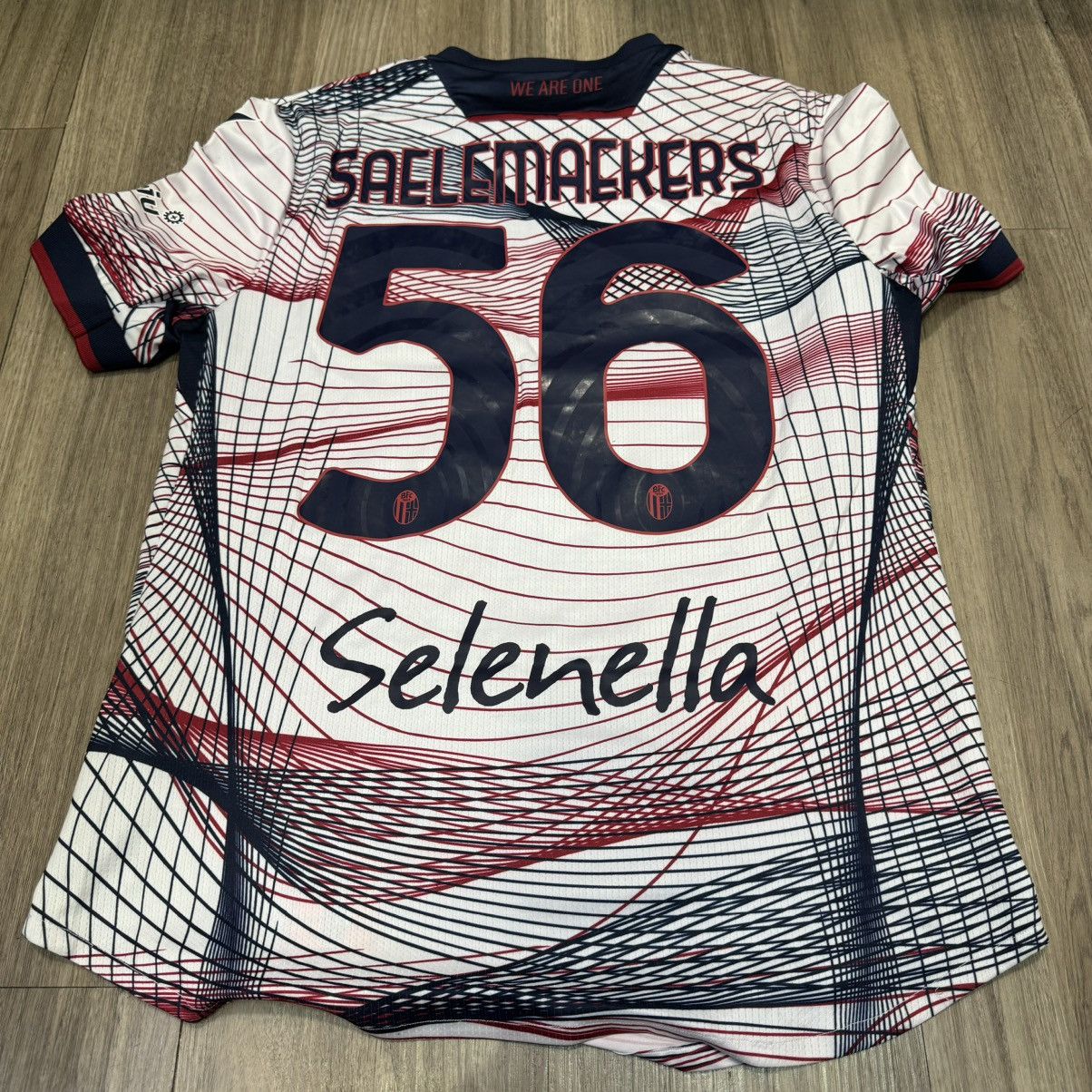 Macron Bologna 23/24 match worn shirt #56 Saelemaekers Size US L / EU 52-54 / 3 - 2 Thumbnail