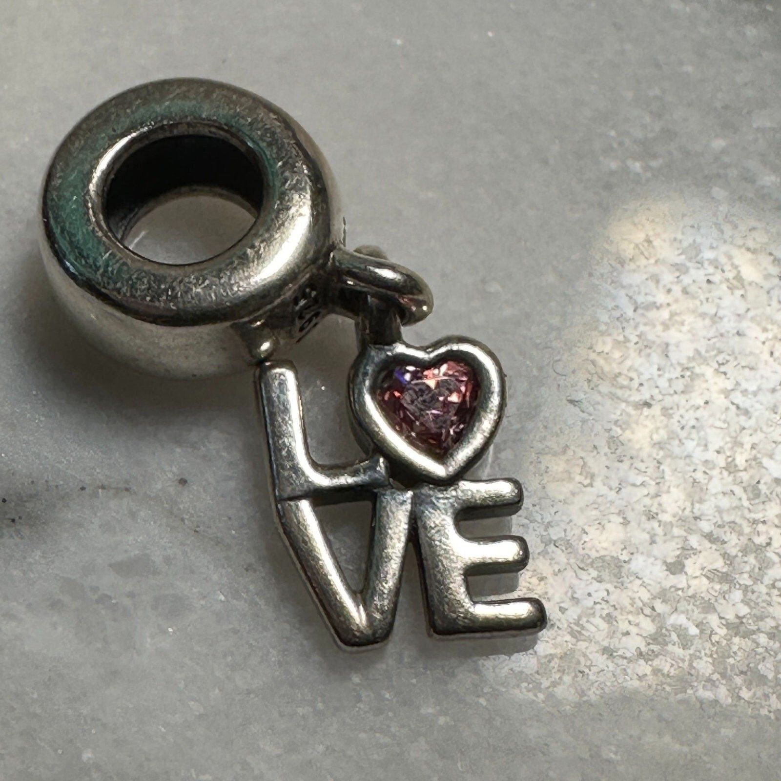 pandora Authentic Pandora Charm LOVE Dangle Pink CZ 791253CZ RETIRED Size ONE SIZE - 1 Thumbnail