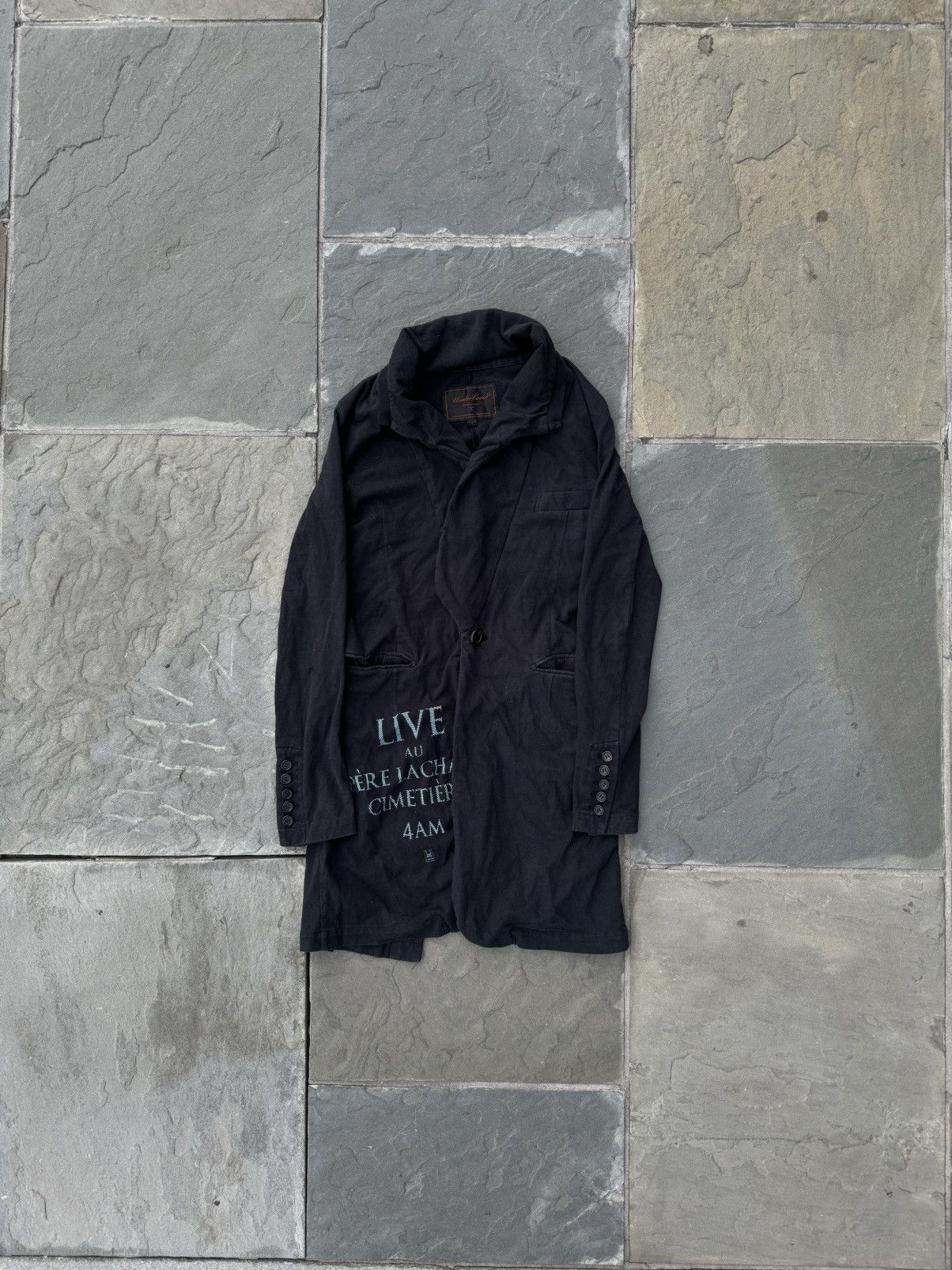 Image of Undercover Ss06 “T” Thee Crouh Coat in Black, Men's (Size Small)