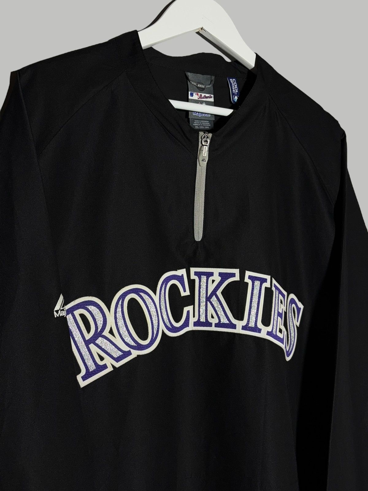 MLB 🔥 Y2K MLB ROCKIES PULLOVER JACKET COZY NYLON STARTER VIBES Size US XXL / EU 58 / 5 - 3 Thumbnail