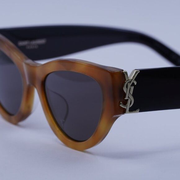 Saint Laurent Paris Saint Laurent SL M94/F 004 Sunglasses Havana/Black Cat Eye Size ONE SIZE - 9 Thumbnail