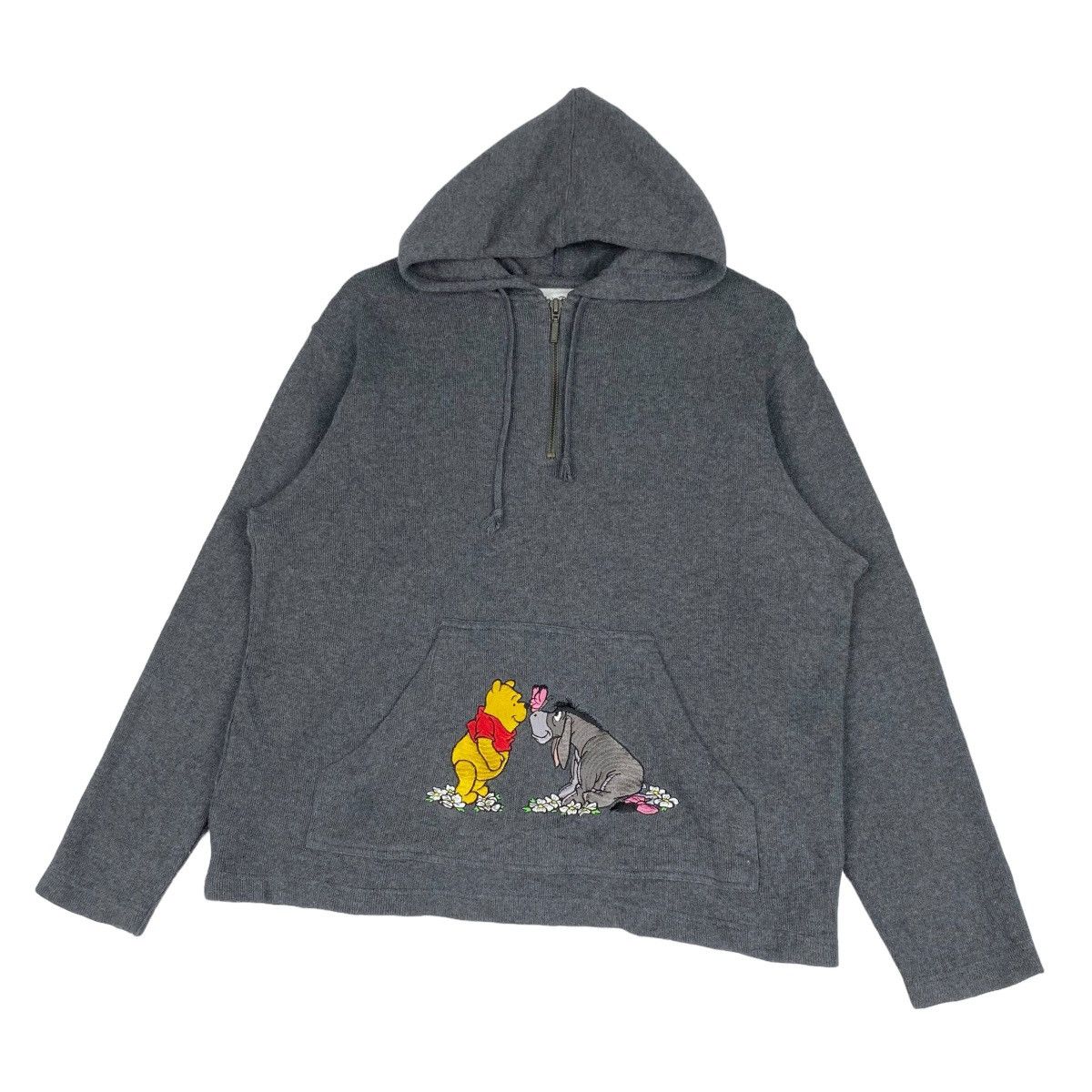 Disney Winnie The Pooh Hoodie Half Zip Sweatshirt Pullover Jumper Size US L / EU 52-54 / 3 - 3 Thumbnail