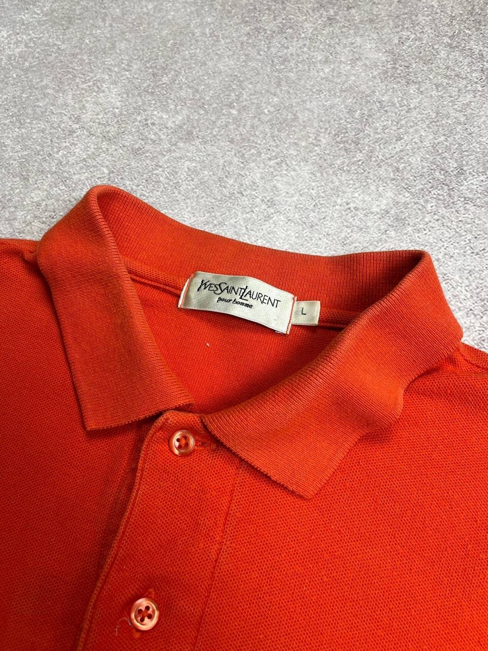 Vintage Vintage YSL Yves Saint Lauren Orange Polo Shirt L Size US L / EU 52-54 / 3 - 3 Thumbnail