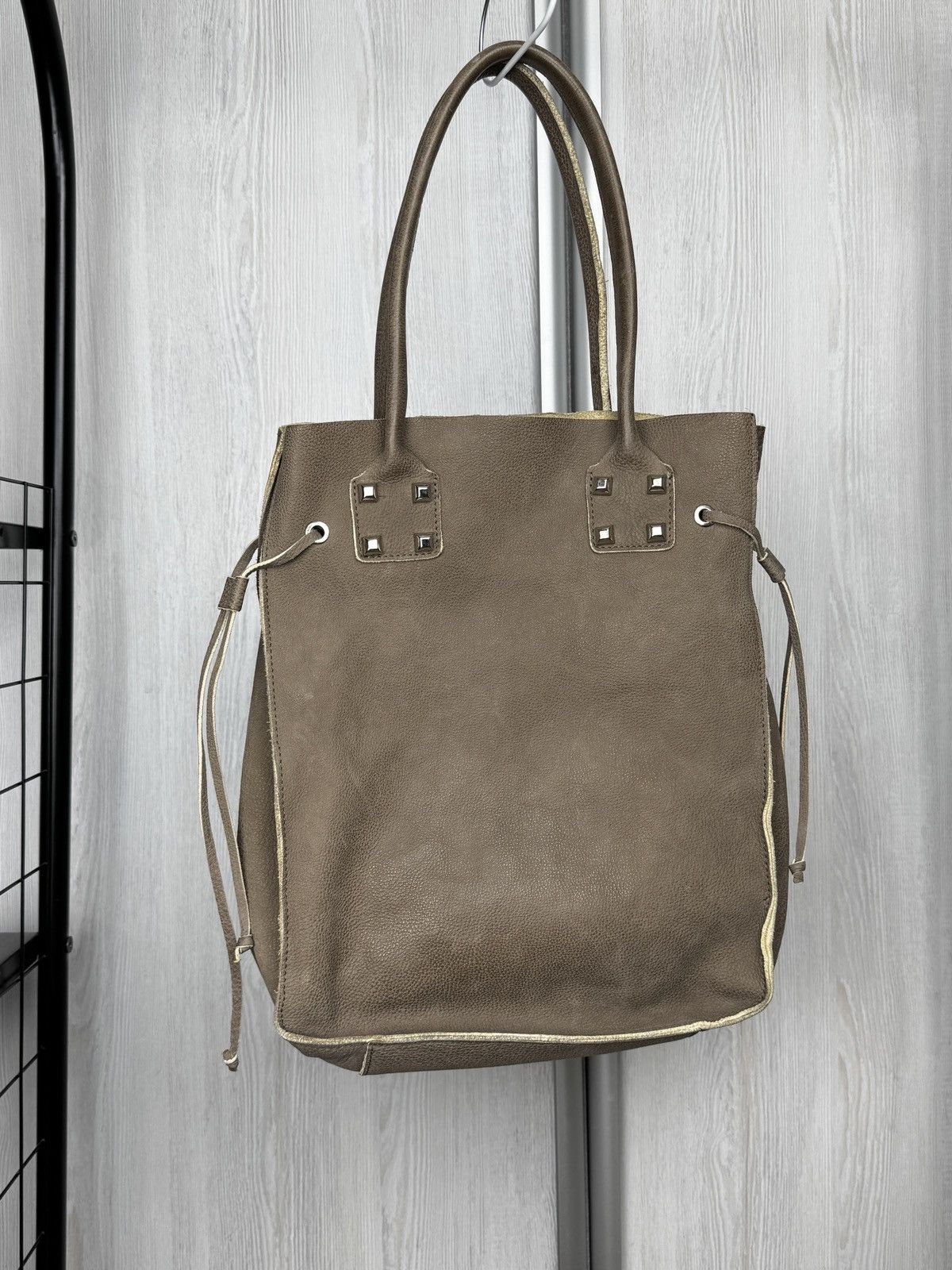 Orciani Orciani beige/grey soft leather tote bag Size ONE SIZE - 3 Thumbnail