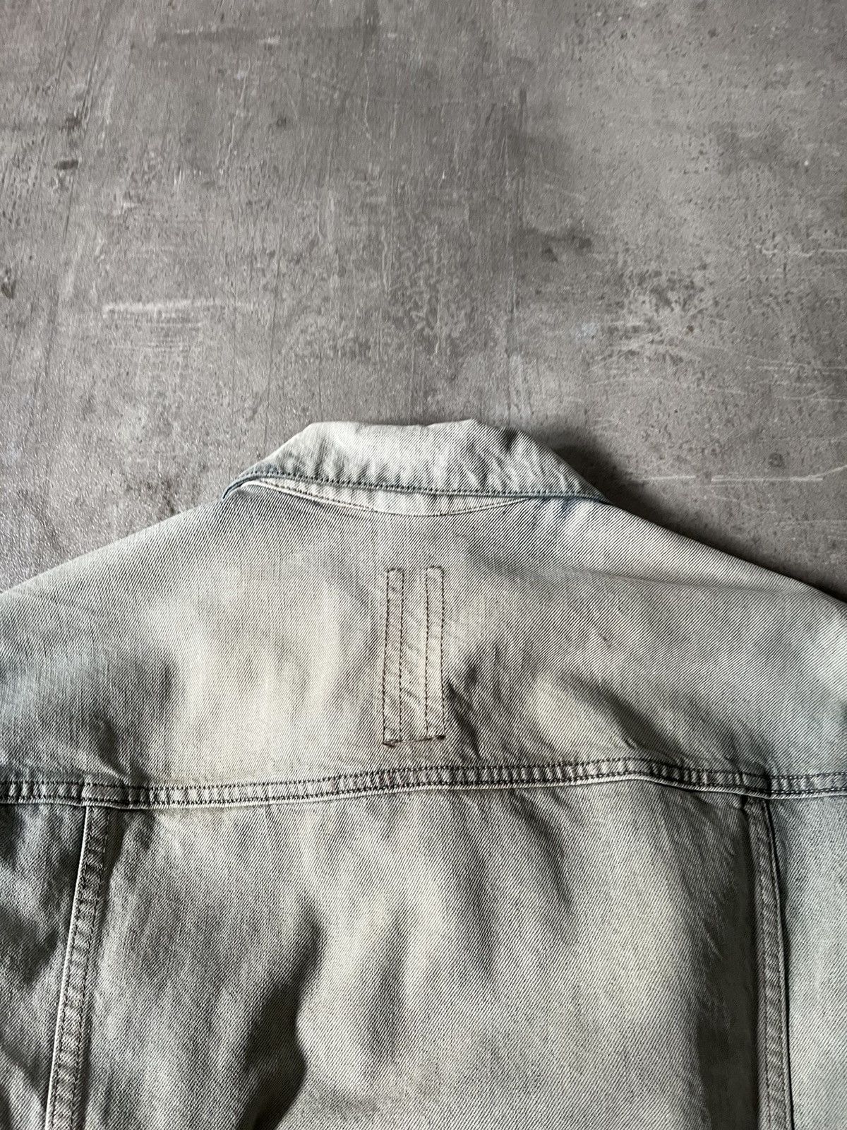 Rick Owens × Rick Owens Drkshdw Rick Owens hybrid denim calf stooge trucker jacket grail Size US L / EU 52-54 / 3 - 11 Thumbnail